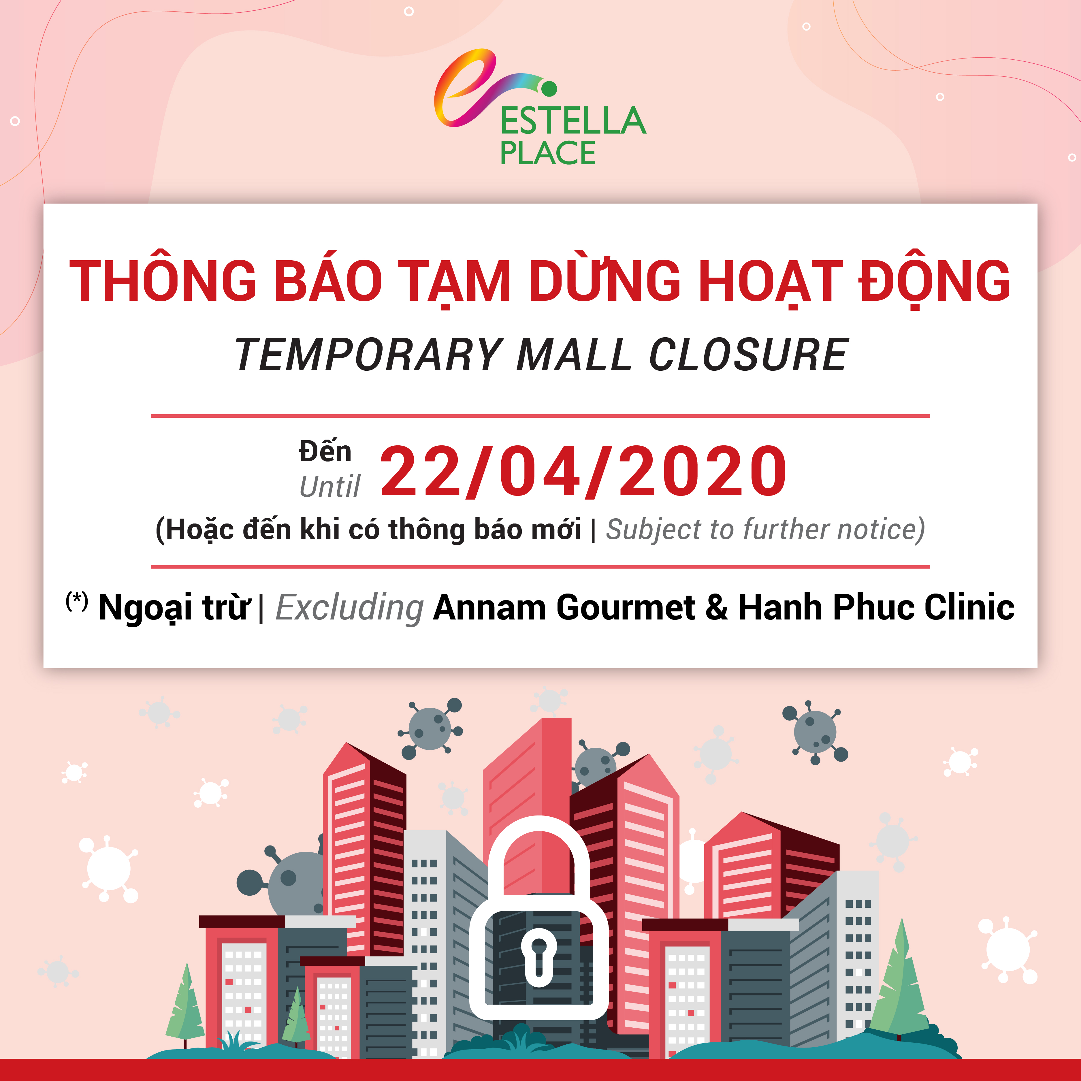UPDATED NOTICE OF TEMPORARY MALL CLOSURE