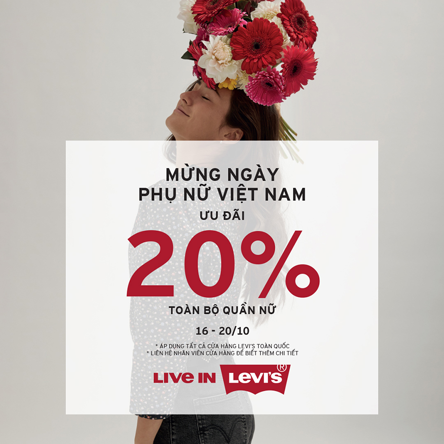 LEVI'S DISCOUNT 20% FOR ALL WOMEN JEAN ITEMS