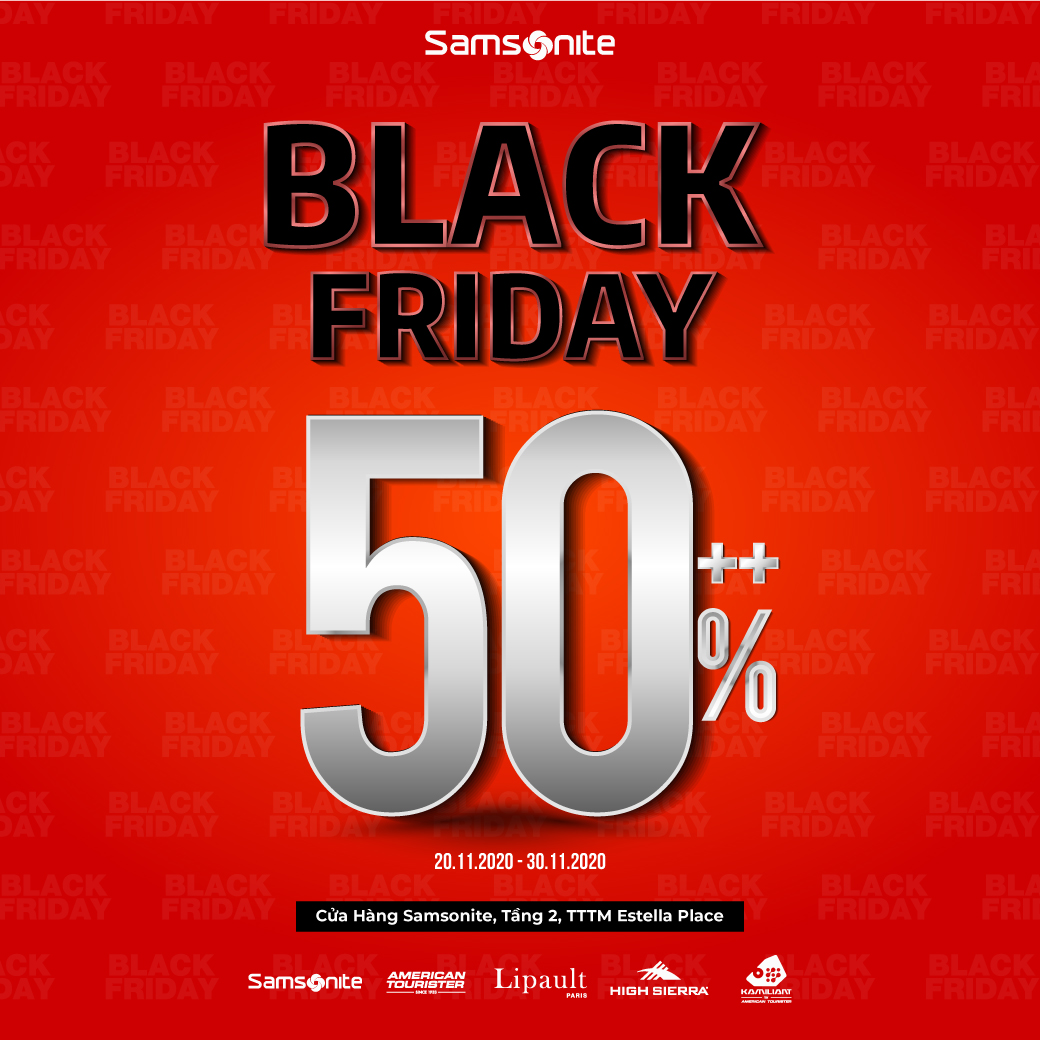 SAMSONITE BLACK FRIDAY - DISCOUNT 50% ALL ITEMS