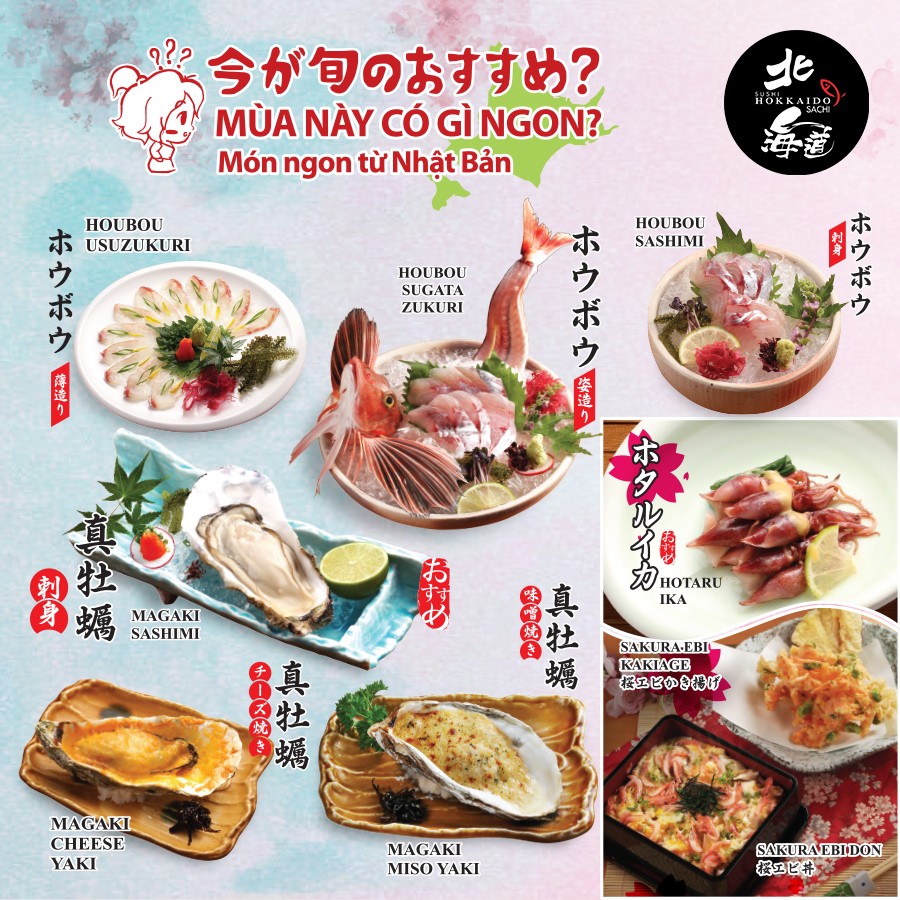 MENU MÙA XUÂN TỪ SUSHI HOKKAIDO SACHI