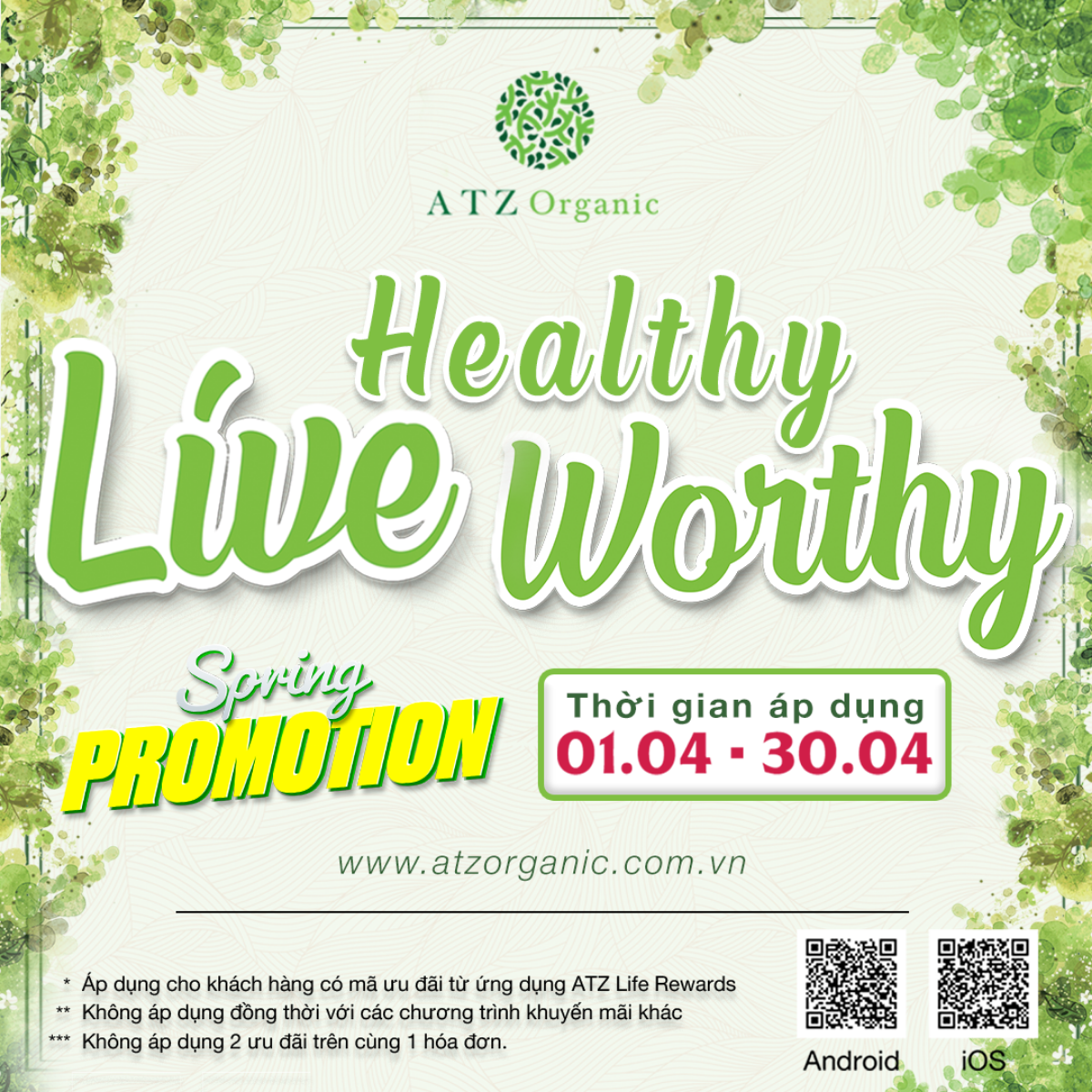 CÙNG ATZ ORGANIC SỐNG KHỎE, SỐNG Ý NGHĨA