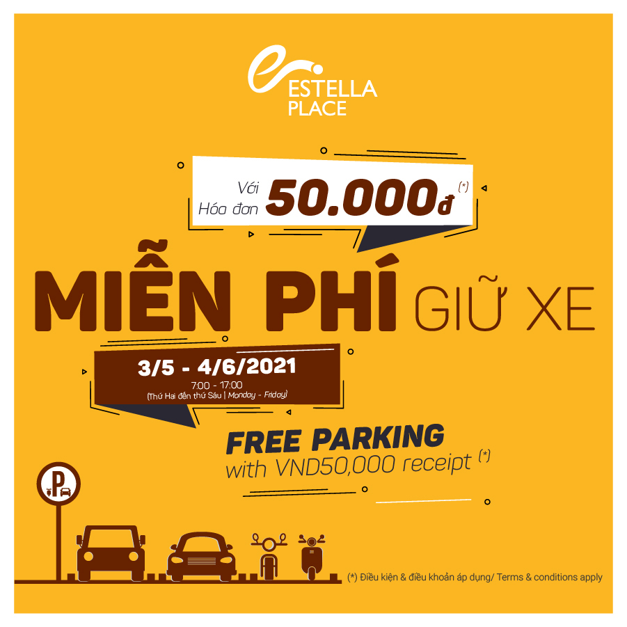 FREE PARKING WITH VND50,000 RECEIPTS