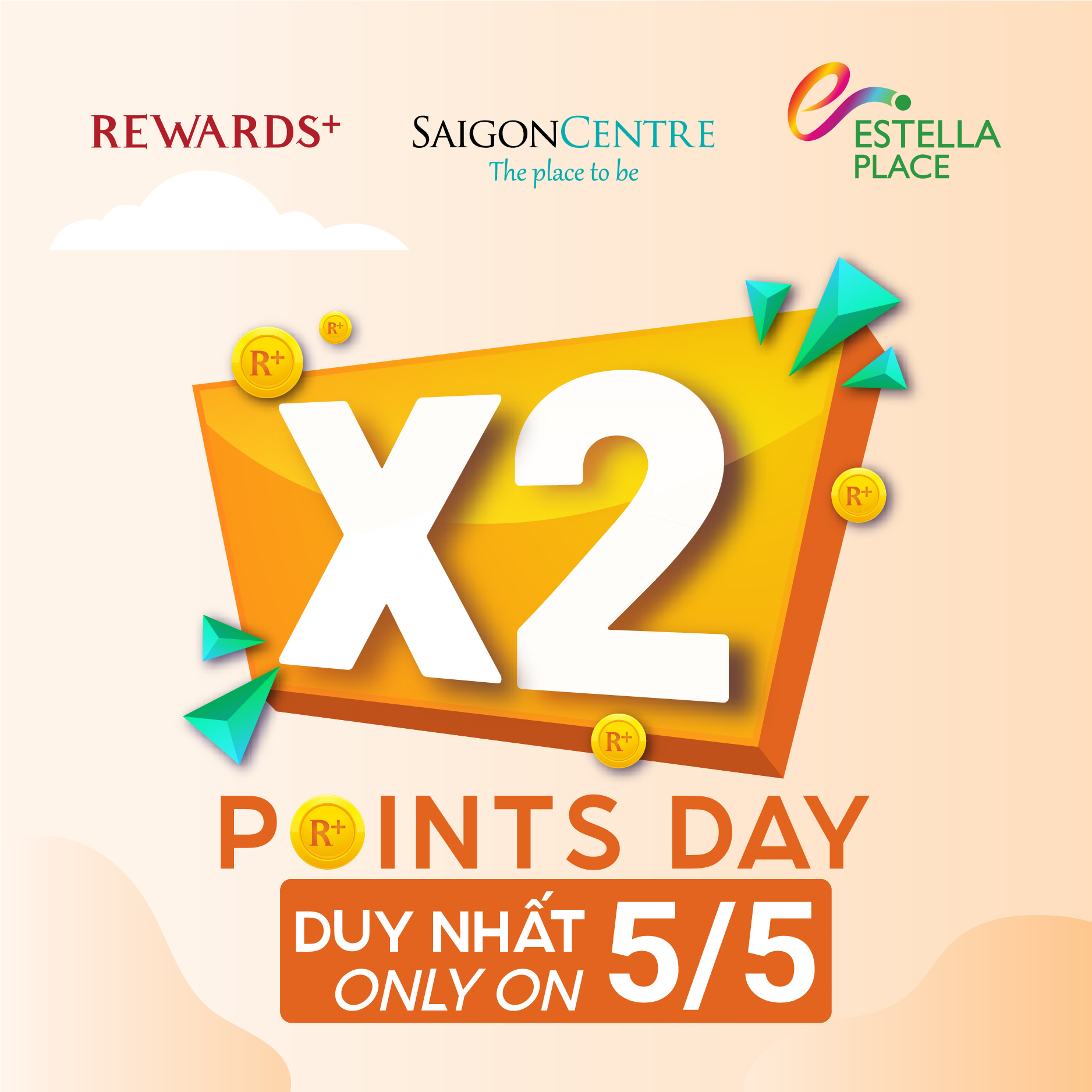 [05.05] REWARD POINTS DOUBLE FOR ALL SHOPPING RECEIPT