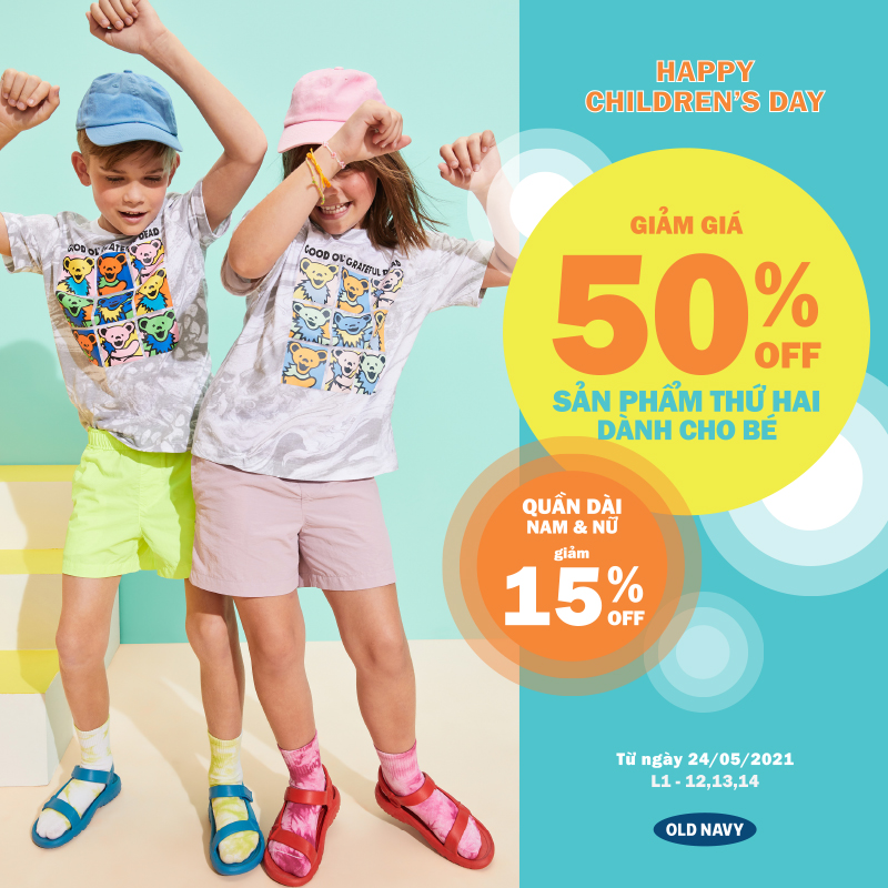 💕 OLD NAVY - HAPPY CHILDREN'S DAY - ƯU ĐÃI CHO CẢ GIA ĐÌNH