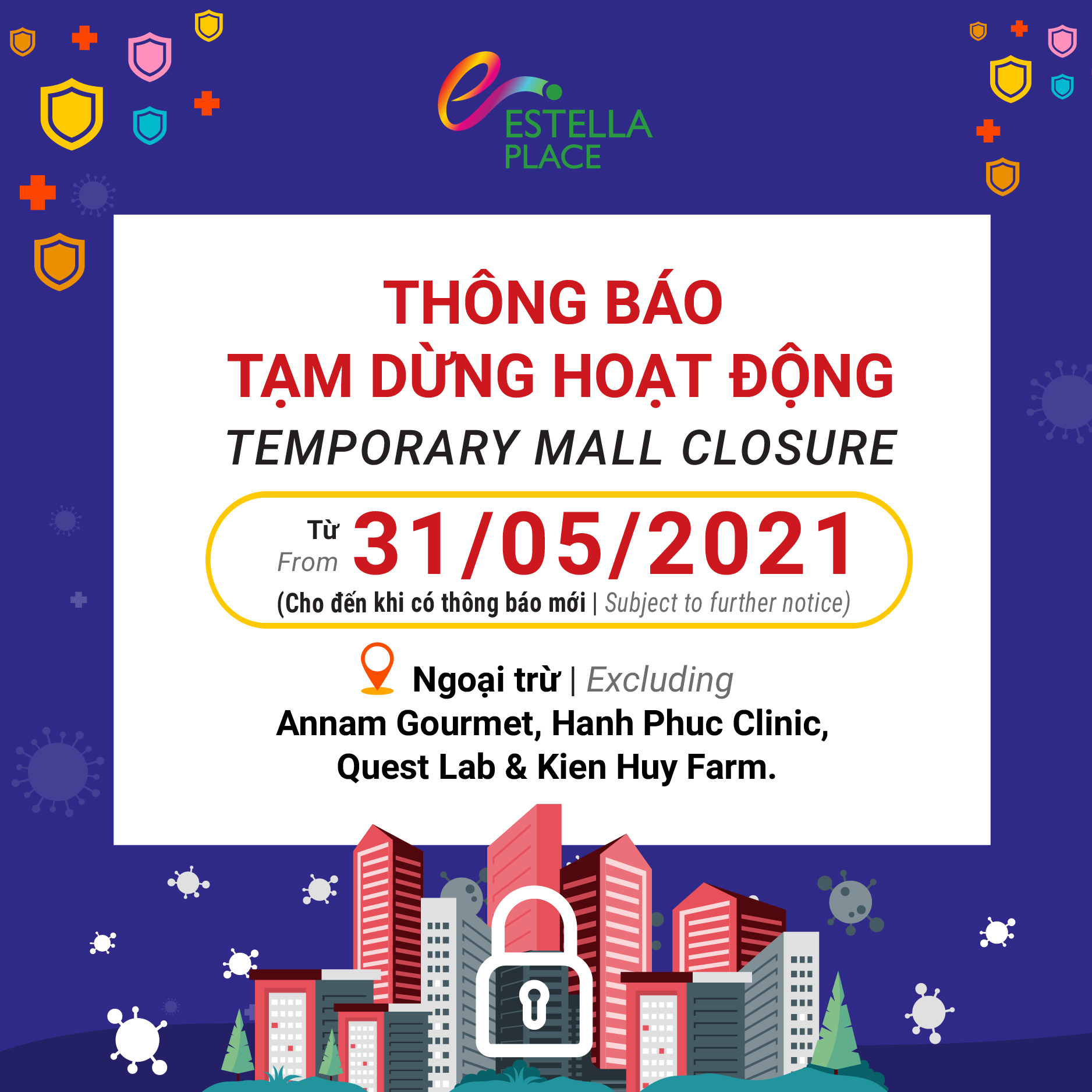 THÔNG BÁO TẠM DỪNG HOẠT ĐỘNG