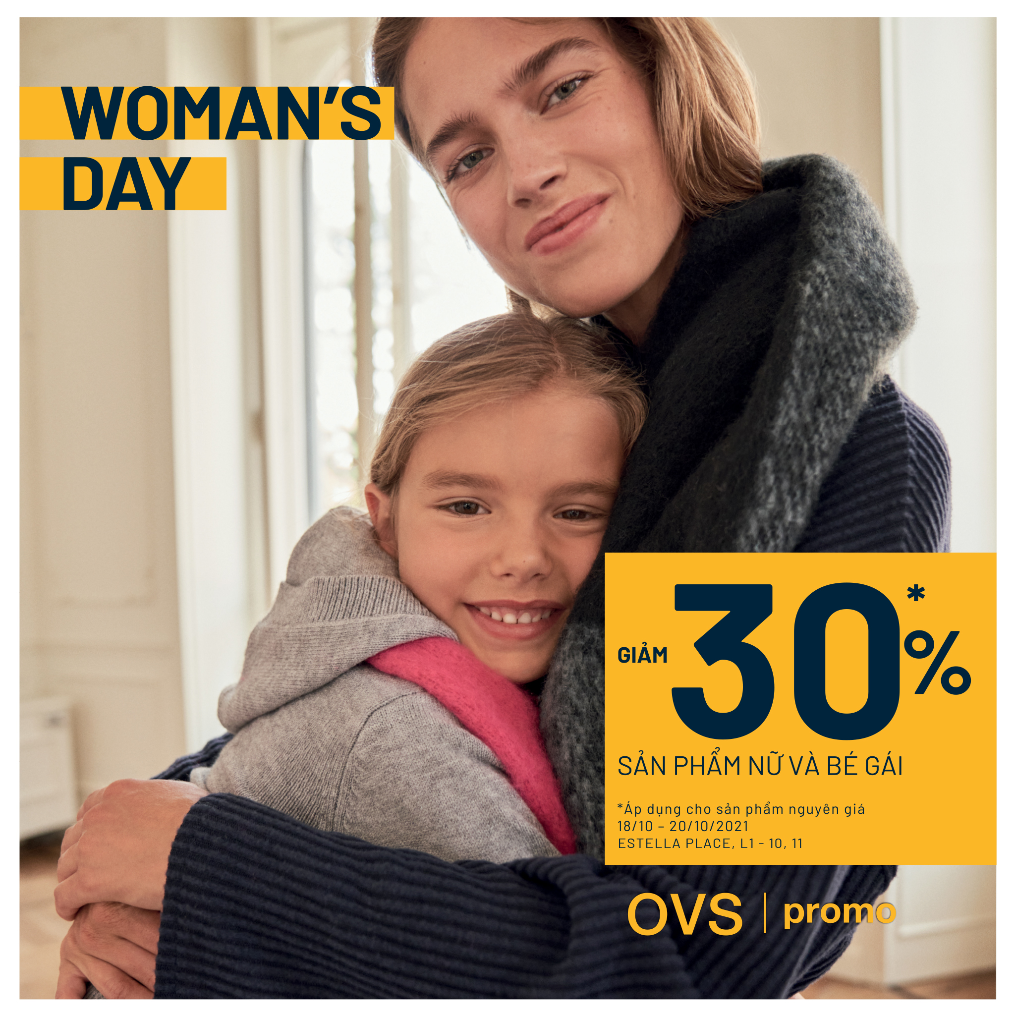 OVS 💐 HAPPY WOMEN'S DAY - ƯU ĐÃI  GIẢM 30% CHO SẢN PHẨM NỮ VÀ BÉ GÁI 👩‍👧