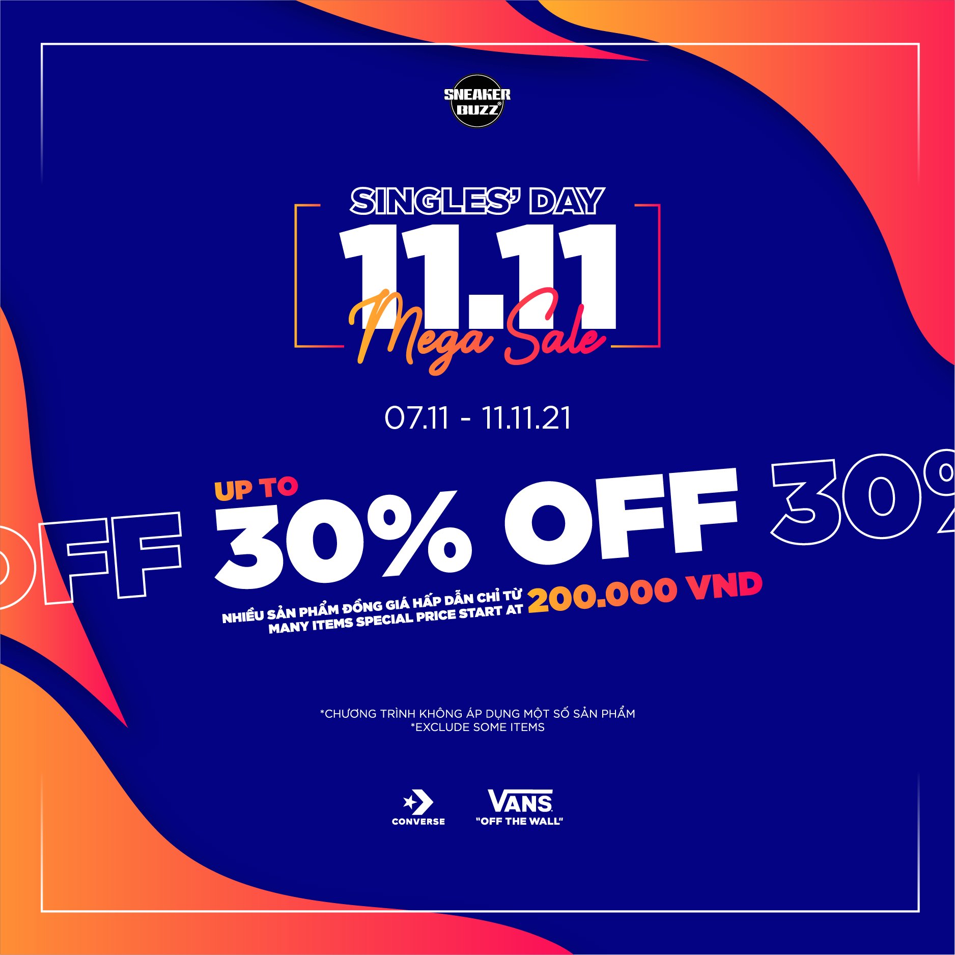 🔥SNEAKER BUZZ - SINGLES'S DAY MEGA SALE 11.11