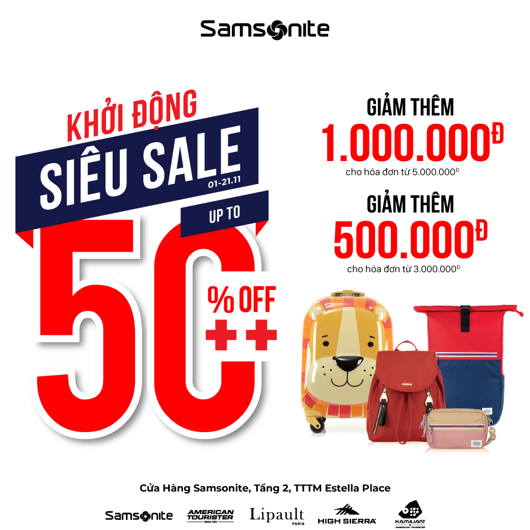 House Of Samsonite khởi động Siêu Sale