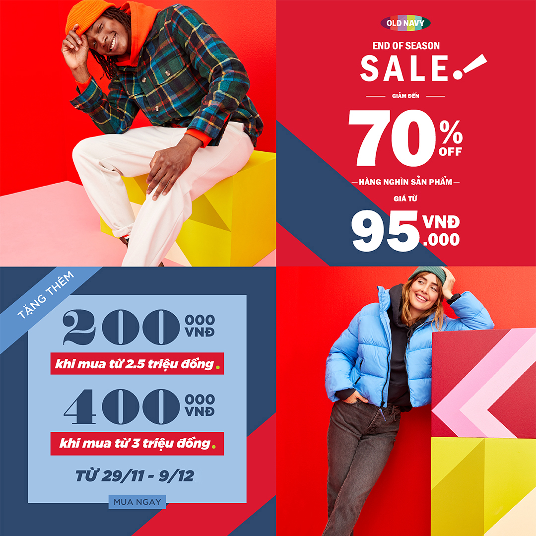 🔥 OLD NAVY END OF SEASON SALE ƯU ĐÃI NGẬP TRÀN LÊN ĐẾN 70%