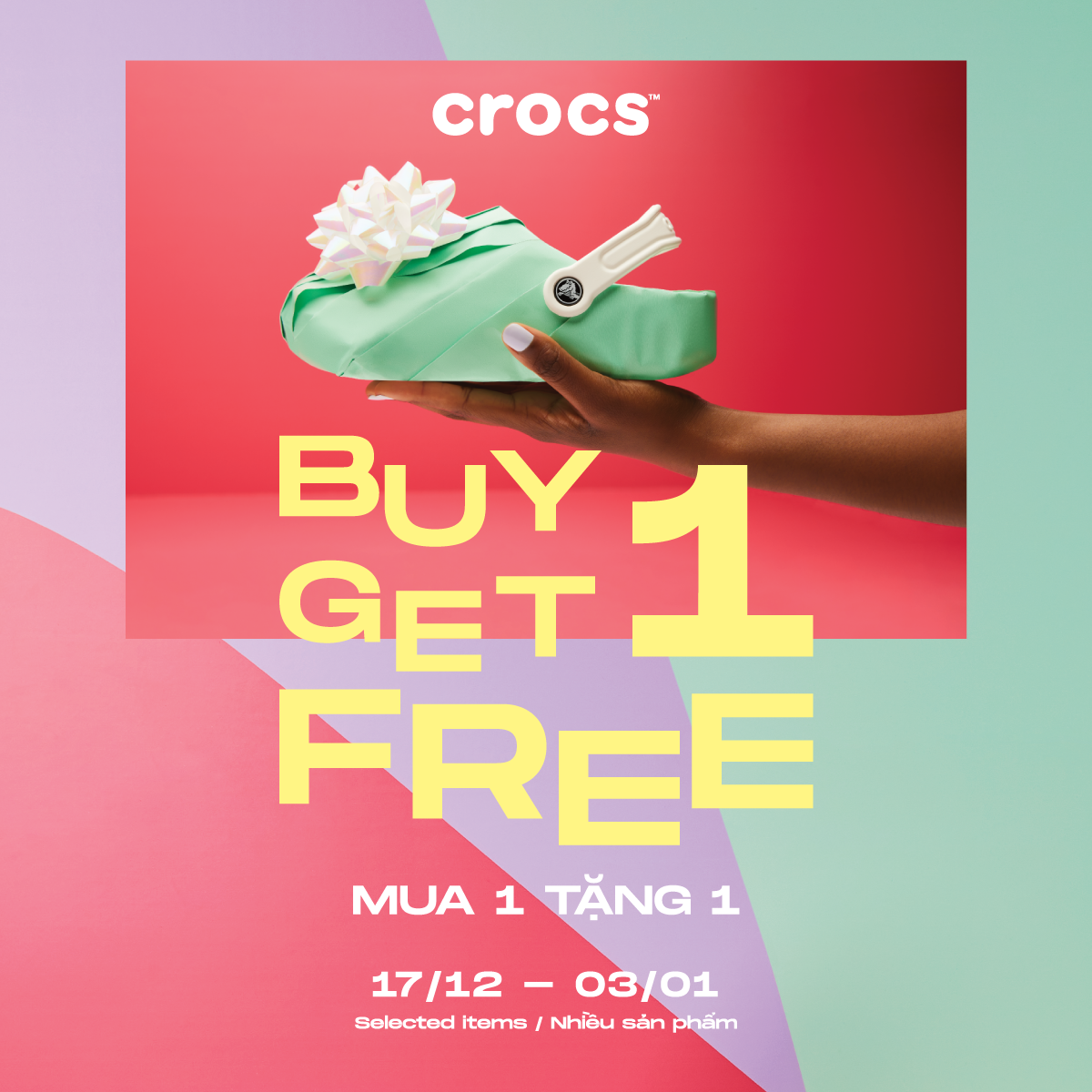 ⚡ SALE TO CUỐI NĂM VỚI CHƯƠNG TRÌNH MUA 1 TẶNG 1 CỦA CROCS⚡