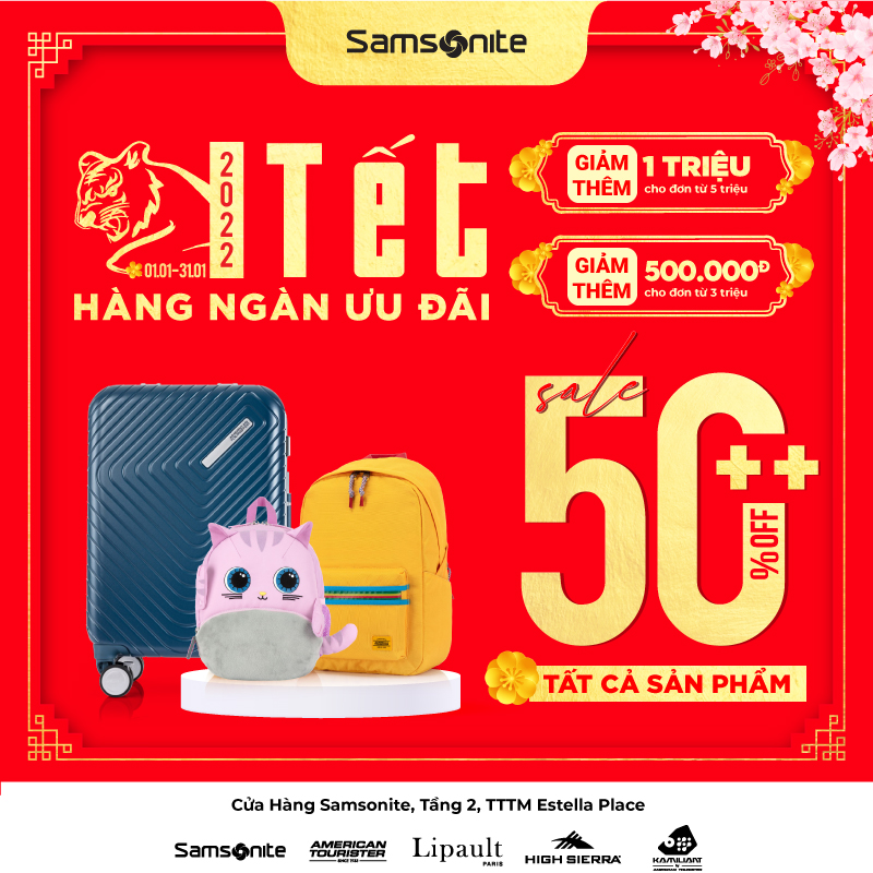 🌸 Mua sắm Tết 2022 cùng hàng ngàn ưu đãi tại House Of Samsonite