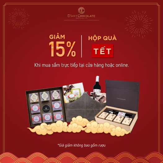 15% OFF ALL TẾT PRODUCTS (NO DISCOUNT FOR WINE)