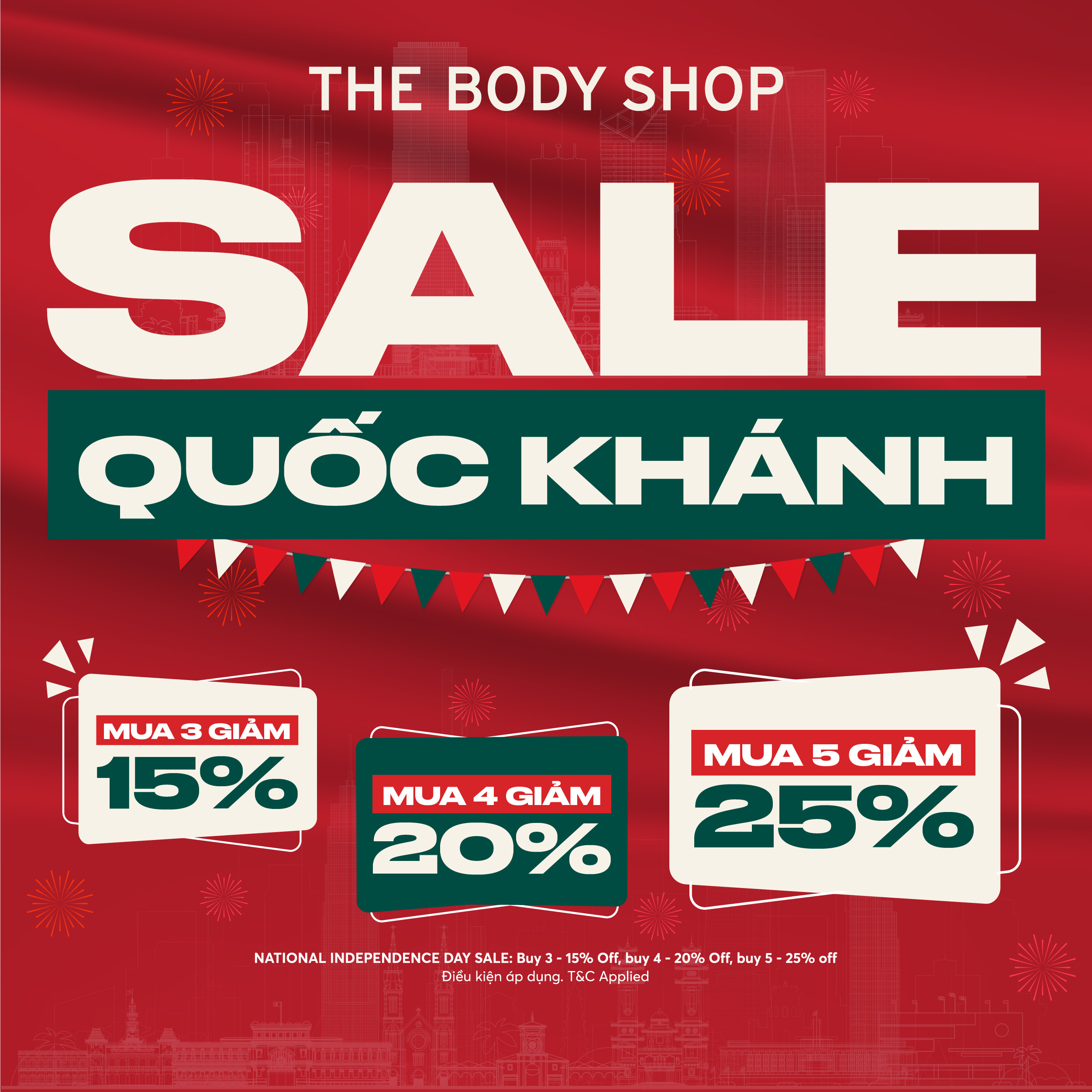 THE BODY SHOP – VIETNAM’S NATIONAL DAY SALE UP TO 25%