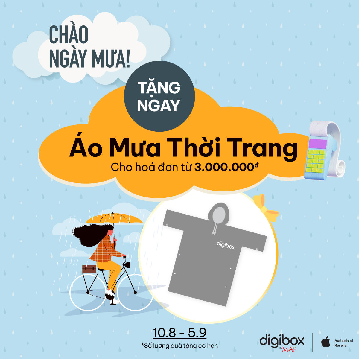 🌦CHÀO NGÀY MƯA🌦 DIGIBOX TẶNG BẠN ÁO MƯA THỜI TRANG