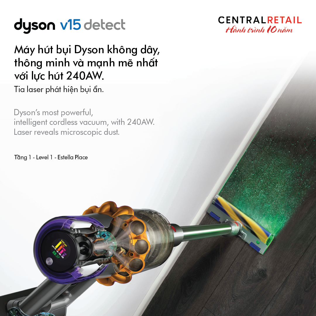 🔸DYSON V15 DETECT – DIRT “HUNTER” WITH LASER🔸