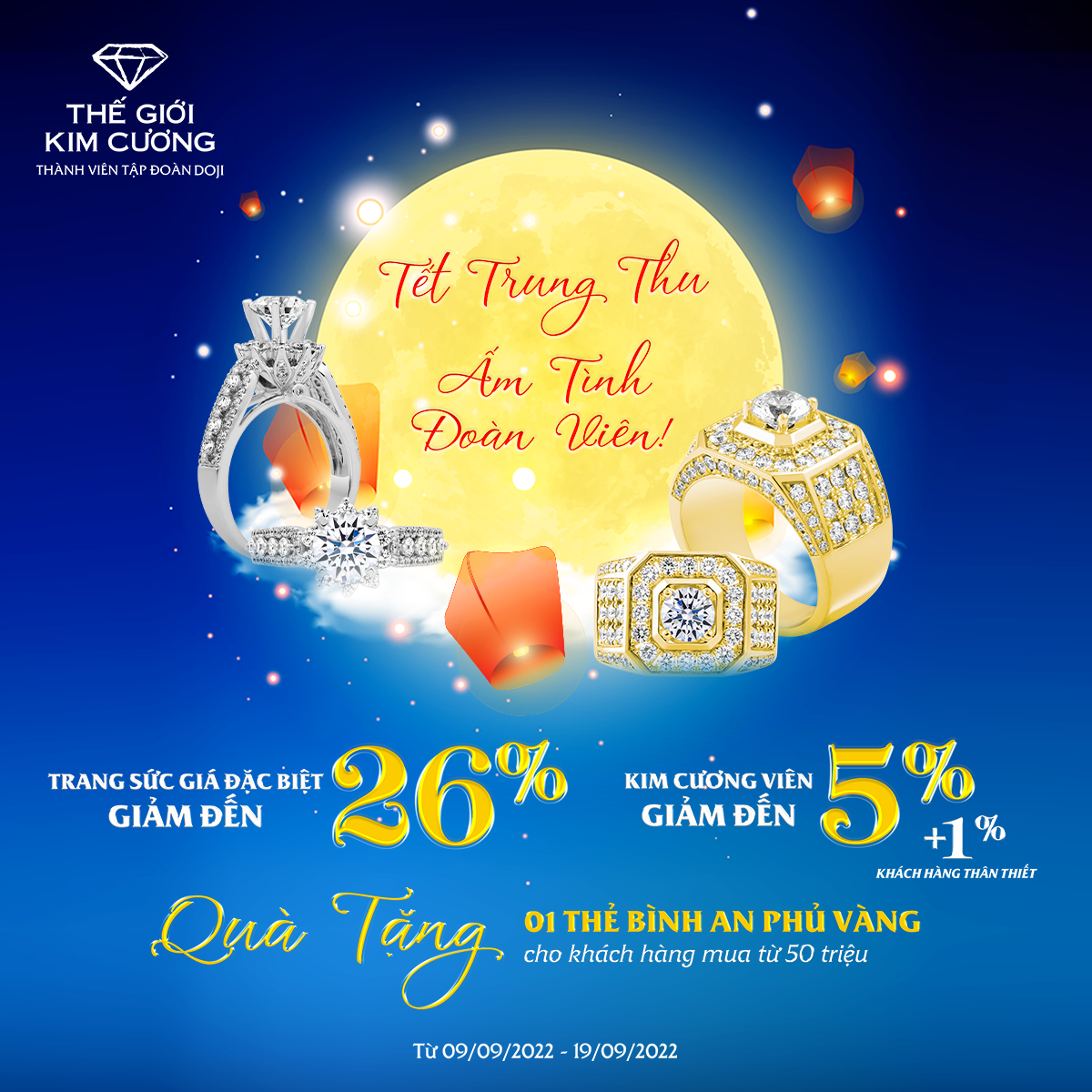 ❤️HAPPY MID AUTUMN FESTIVAL - DIAMOND WORLD DISCOUNT UP TO 26%❤️