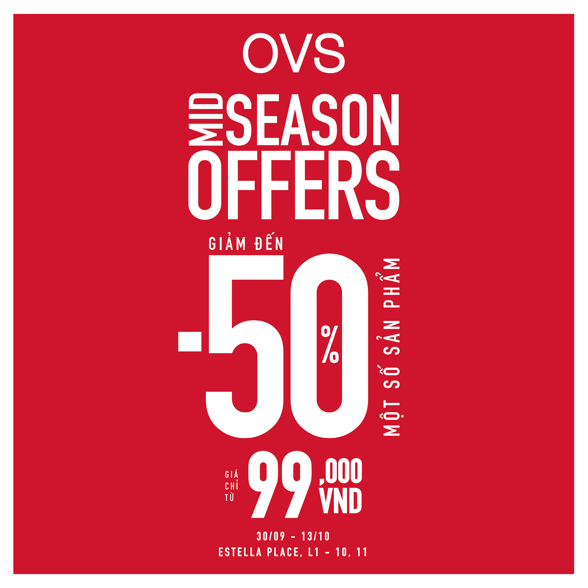 🔥OVS MID-SEASON GIẢM ĐẾN 50% - SALE TỪ 99K