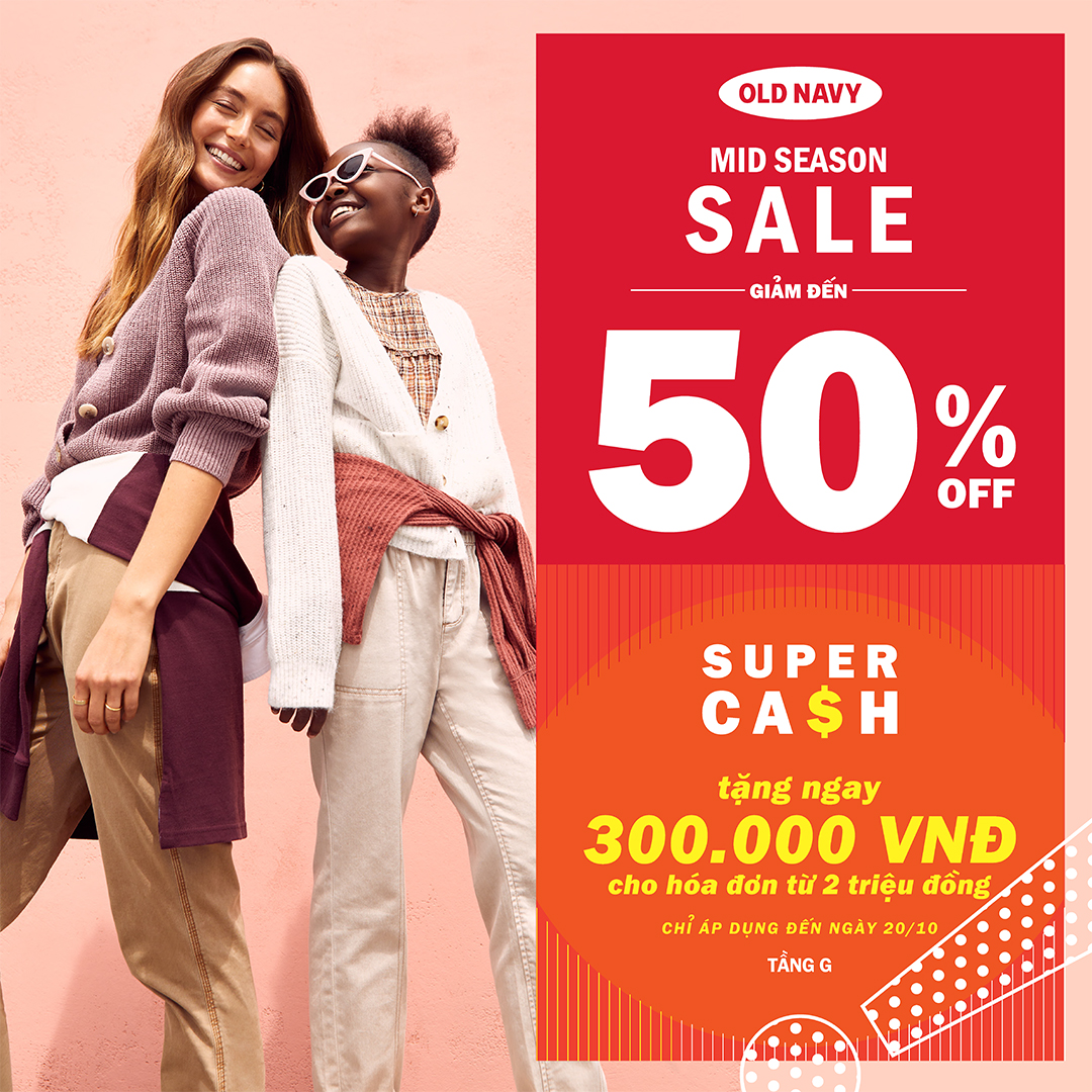 💥OLD NAVY GIẢM ĐẾN 50% - HOÀN NGAY 300K💥