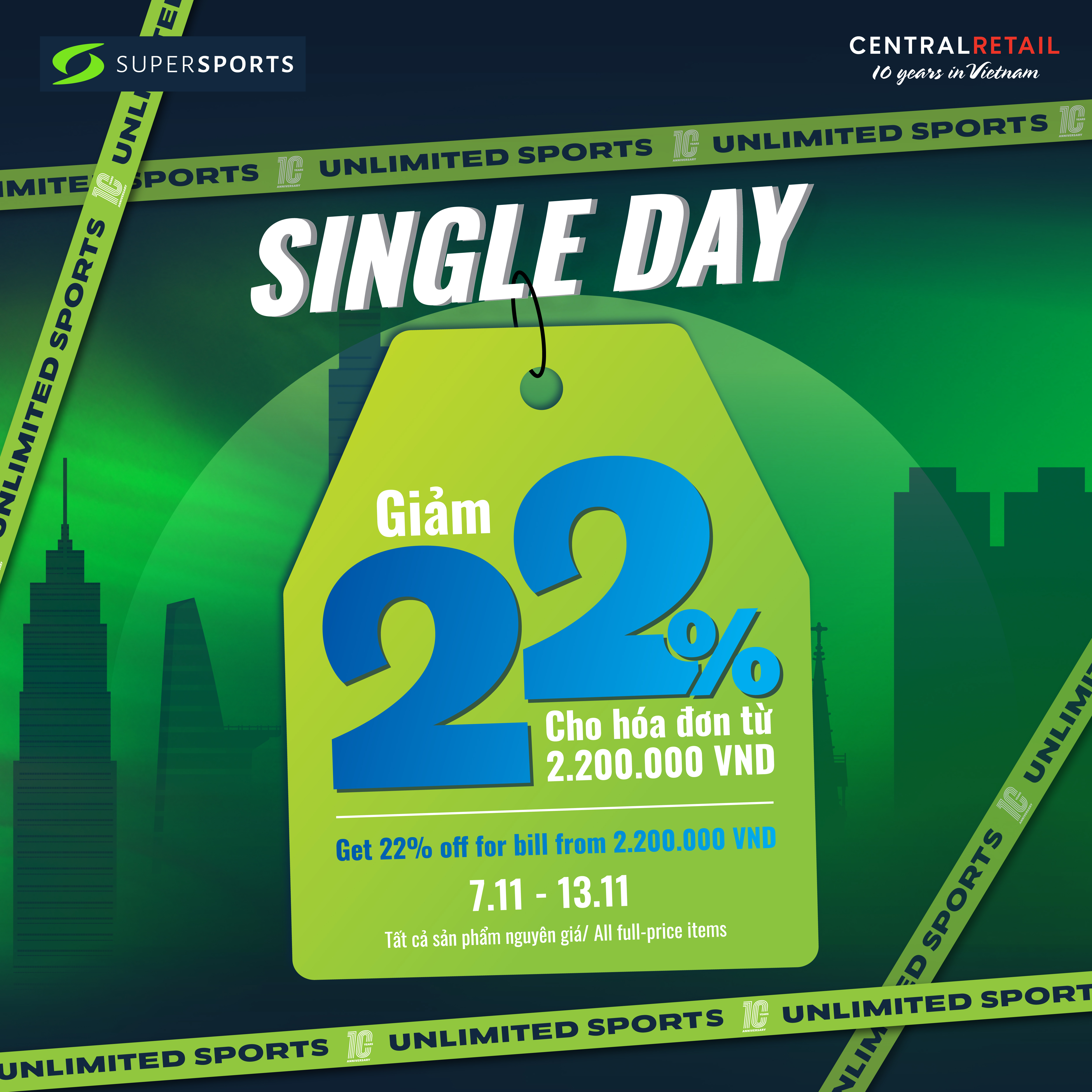 SINGLE DAY - NO DUTY NEEDED, MULTIPLE DEAL HUNTING ONLY AT SUPERSPORTS