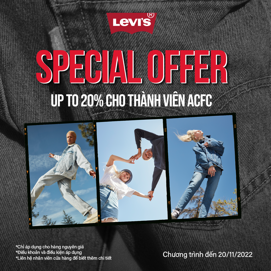 ⚡ƯU ĐÃI THU ĐÔNG DÀNH CHO THÀNH VIÊN ACFC TỪ LEVI’S⚡