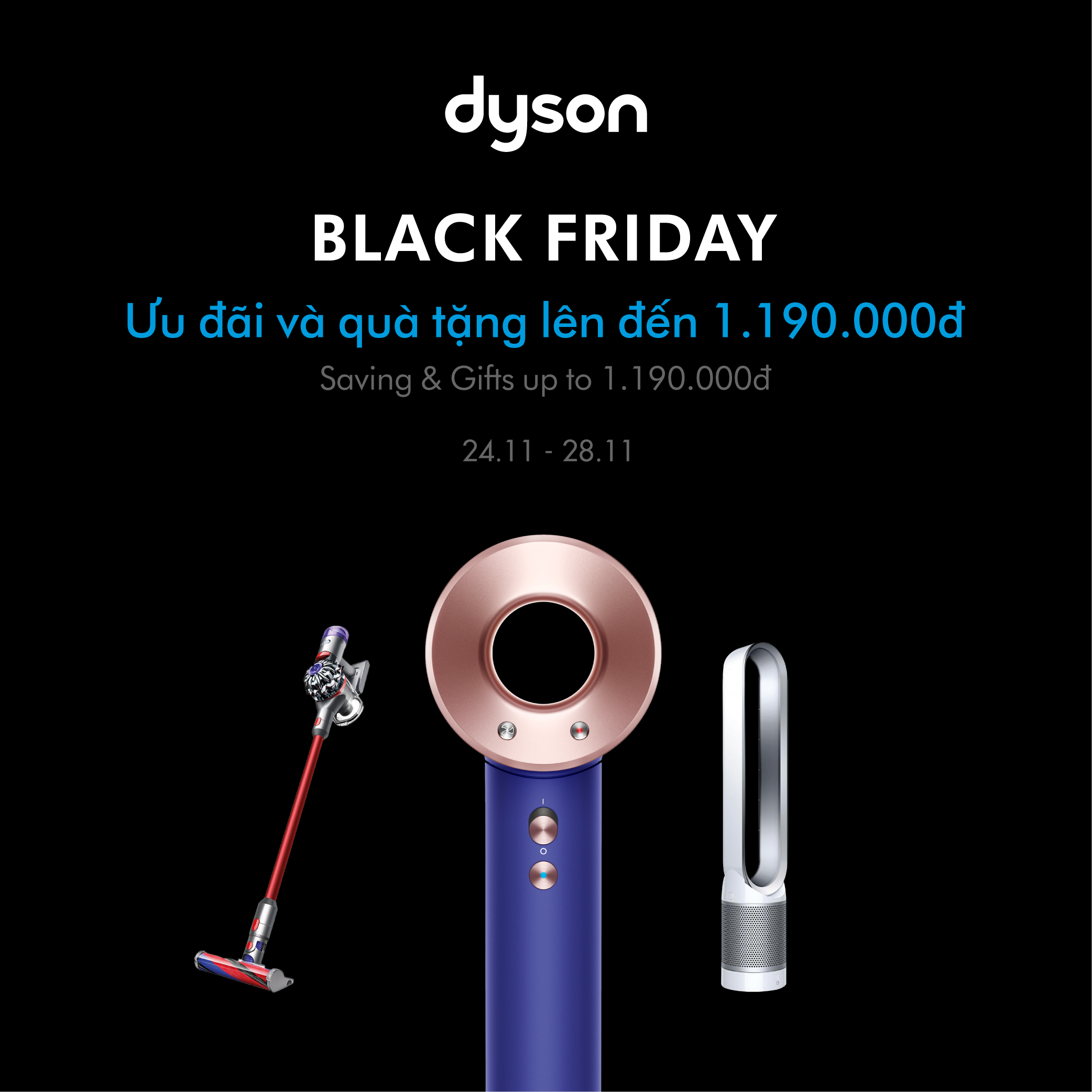 BLACK FRIDAY – ƯU ĐÃI VÀ QUÀ TẶNG LÊN ĐẾN 1.190.000VND