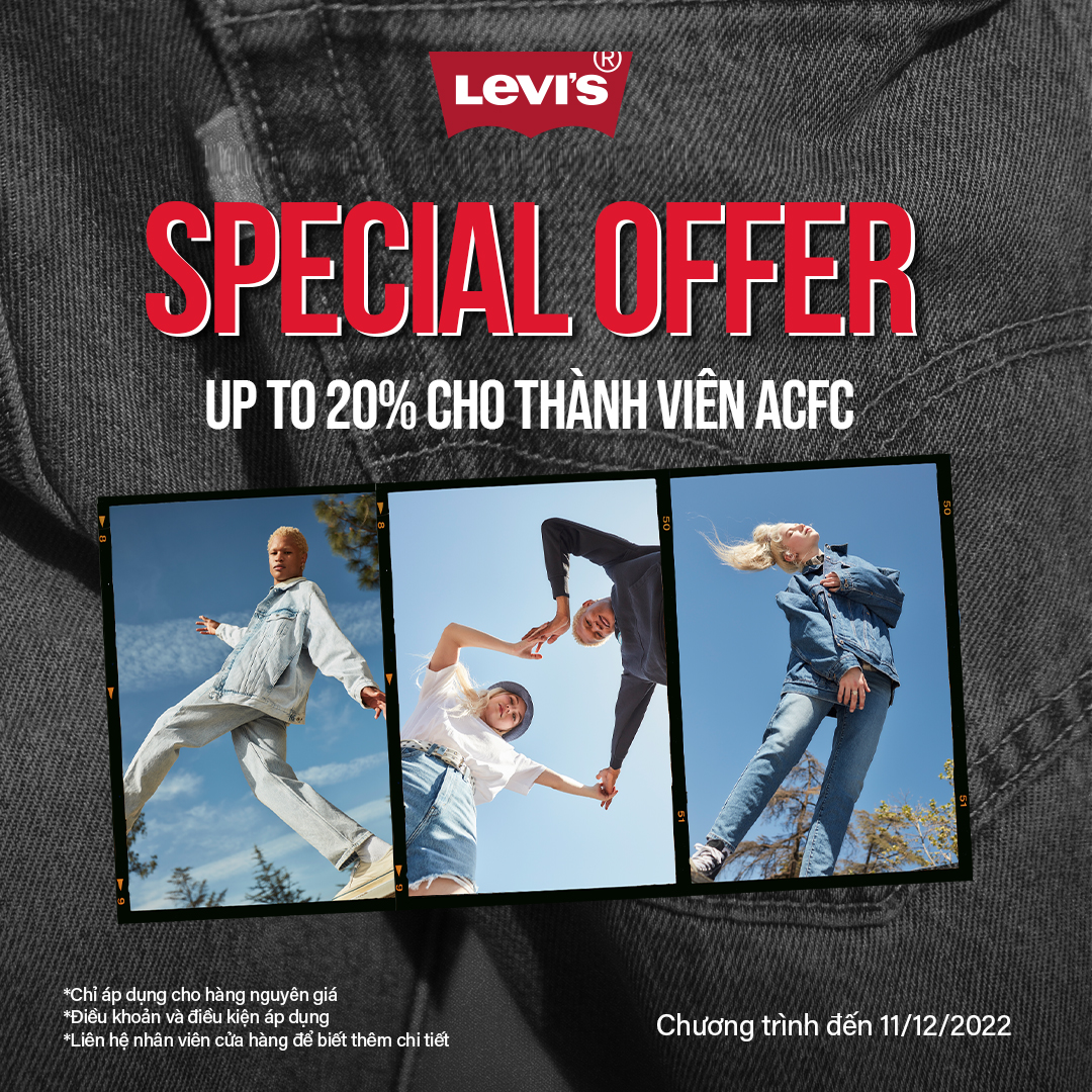 ⛄ƯU ĐÃI THU ĐÔNG DÀNH CHO THÀNH VIÊN ACFC TỪ LEVI’S⛄