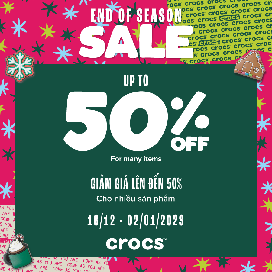 💥END OF SEASON SALE💥 CROCS TẶNG ƯU ĐÃI LÊN ĐẾN 50%😤