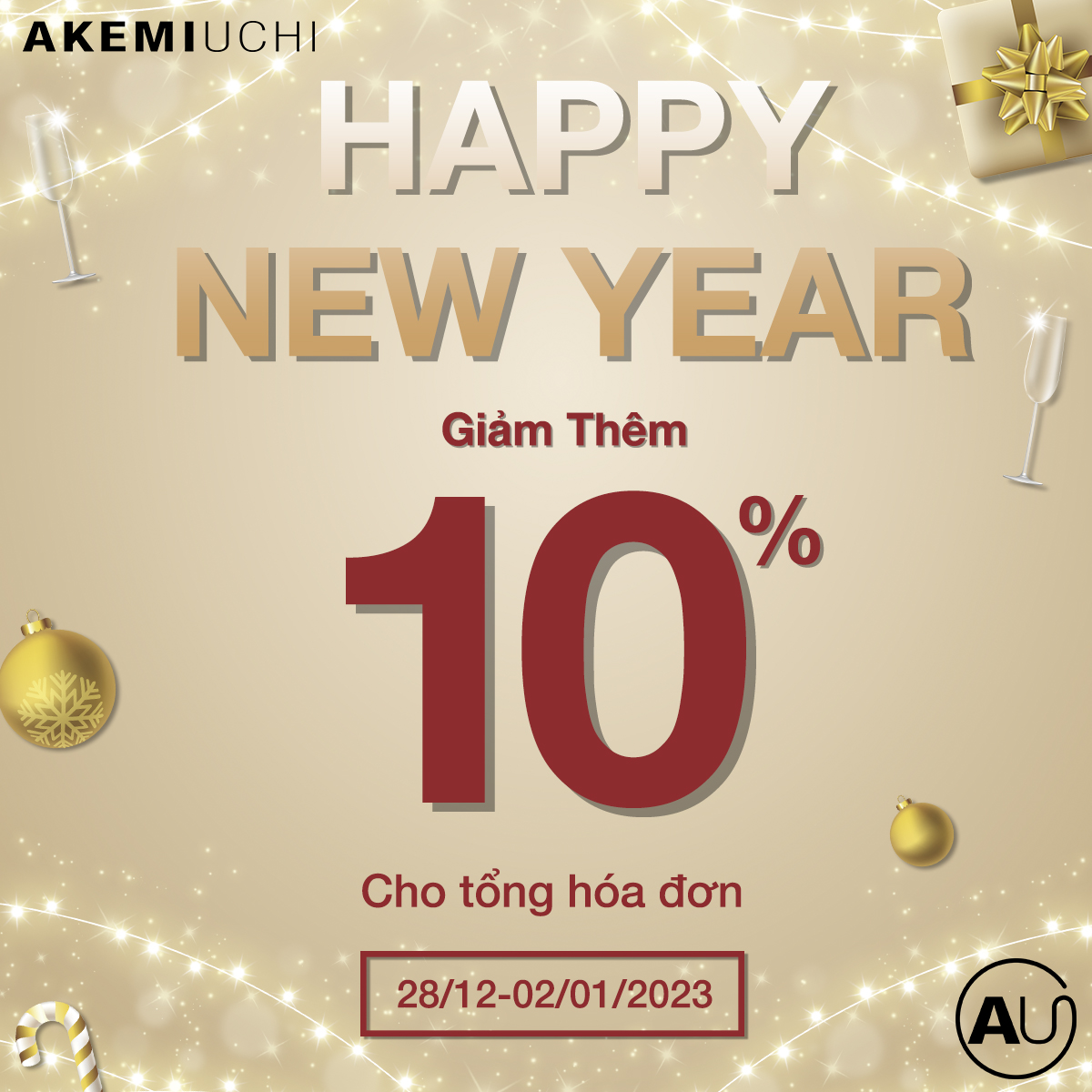 💥HAPPY NEW YEAR – GIẢM THÊM 10% TỔNG HOÁ ĐƠN💥