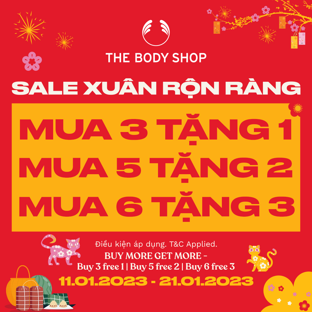 🎊THE BODY SHOP – MUA CÀNG NHIỀU TẶNG CÀNG NHIỀU🎊