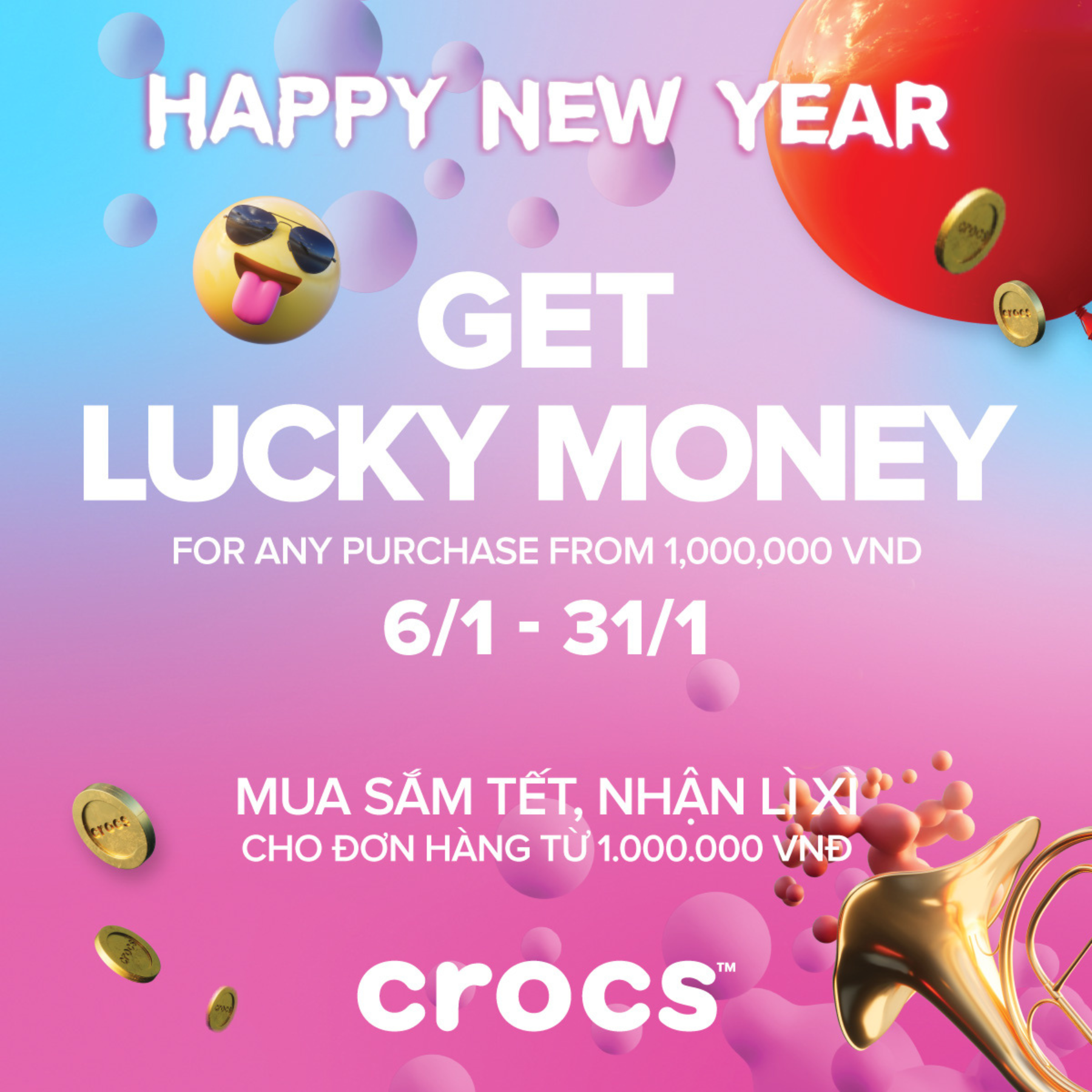 🧧BUY CROCS AS YOU ARE, GET LUCKY MONEY