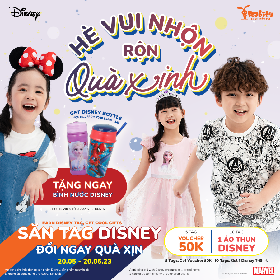 BST ĐỘC QUYỀN RABITY X DISNEY: CÙNG RABITY VIẾT NÊN CÂU CHUYỆN TUỔI THƠ