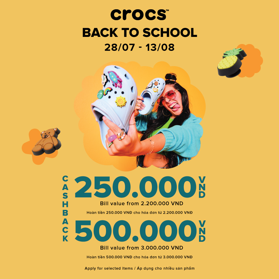 😍BACK TO SCHOOL – CROCS TẶNG ƯU ĐÃI CỰC KOOL🎁