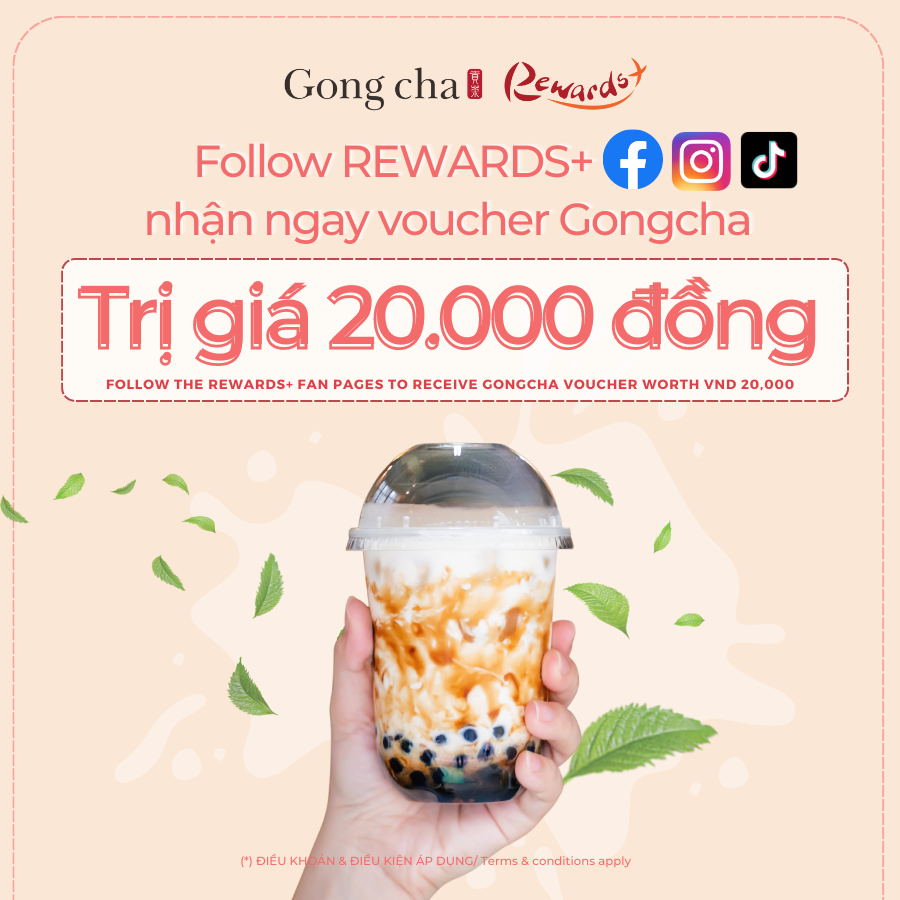 🔥☕GONGCHA EXCLUSIVE PROMOTION APPLIED FOR REWARDS+ MEMBERS