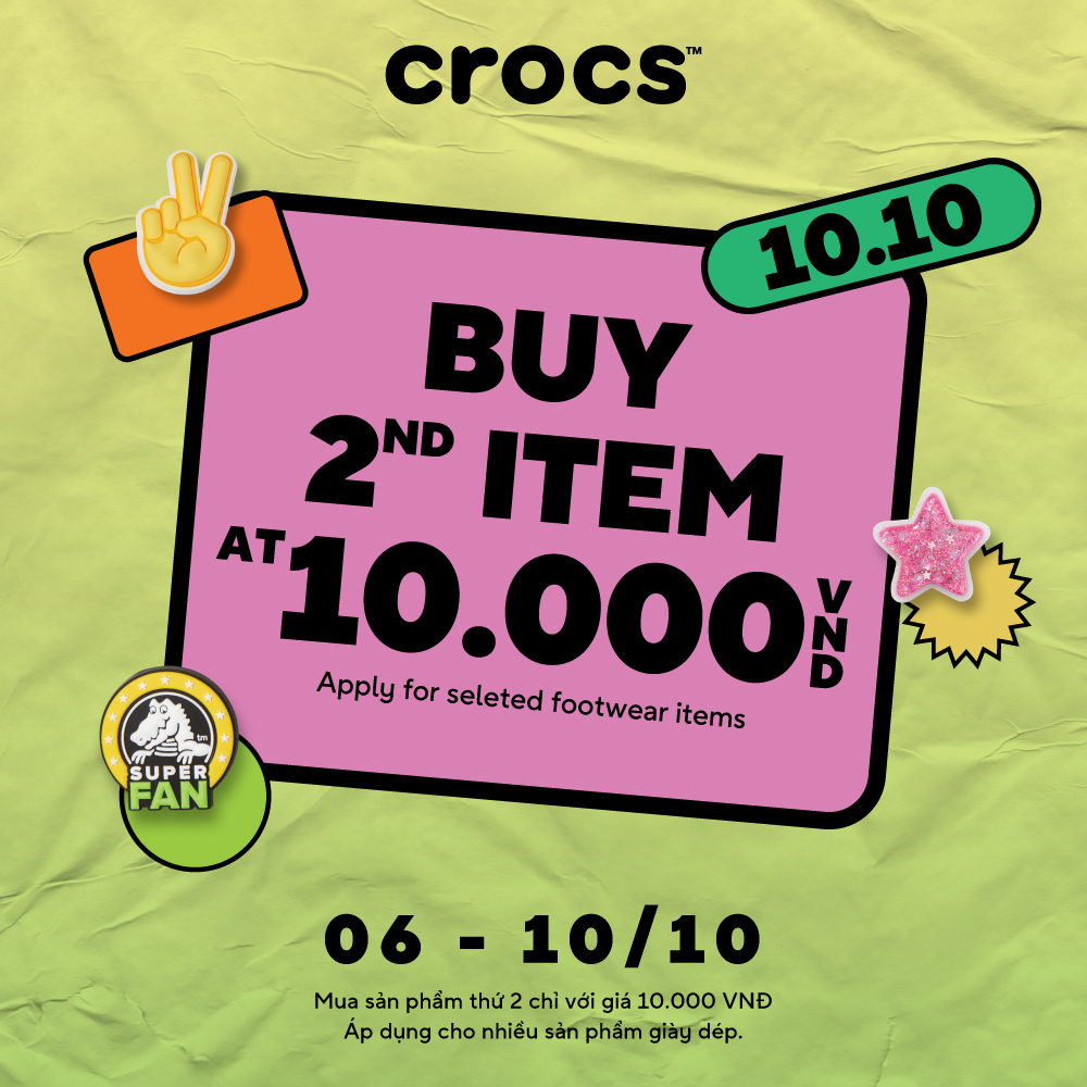 10.10 ️🎊 CROCS SPECIAL PRICE AT 10K