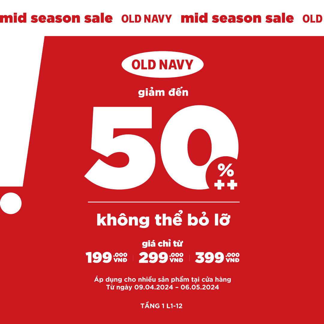 🔥 MID-SEASON SALE - BIG SALE EVENT FOR SUMMER - UP TO 𝟱𝟬% ONLY AT OLD NAVY
