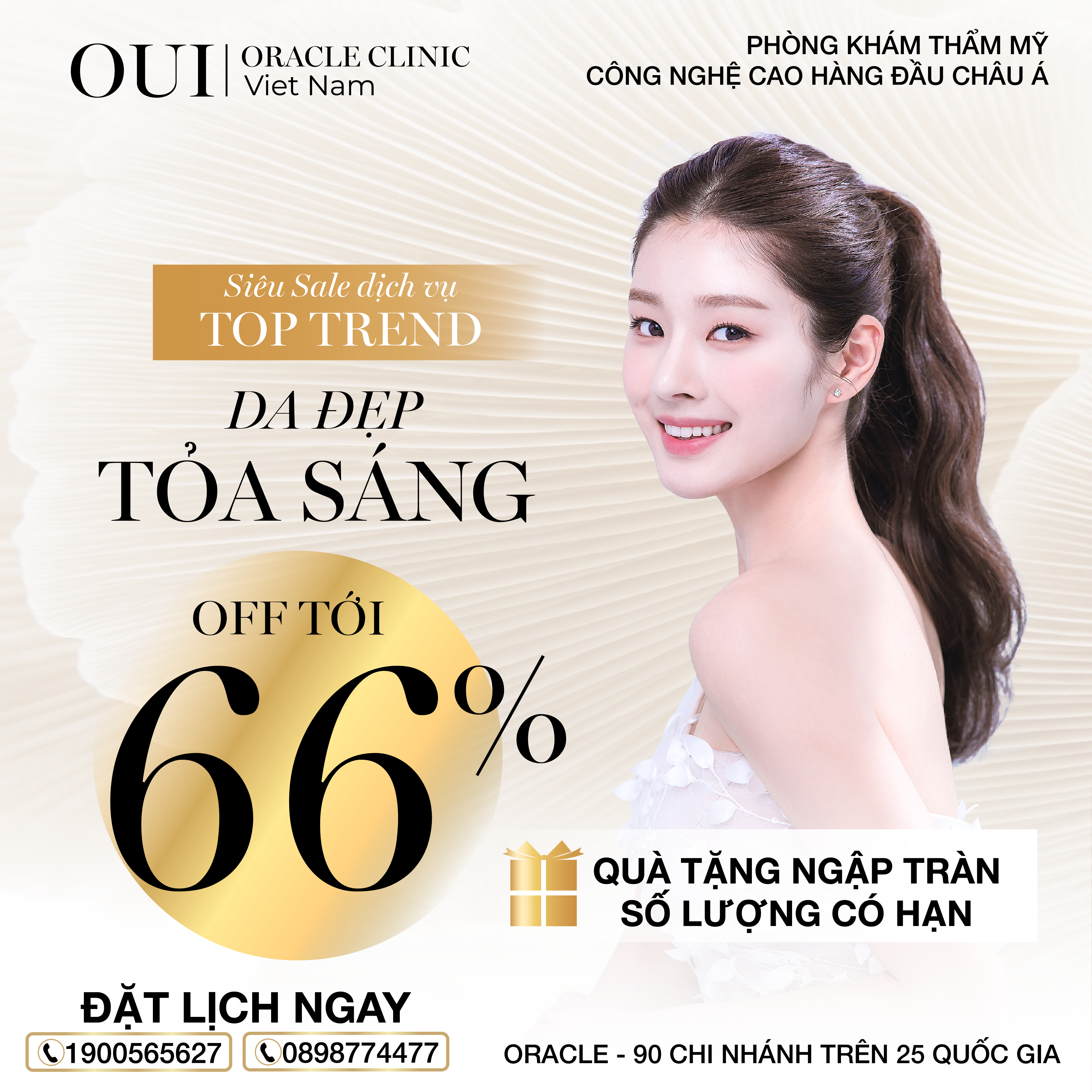 SIÊU SALE DỊCH VỤ TOP TREND: OFF tới 66% + QUÀ TẶNG NGẬP TRÀN - DA ĐẸP TỎA SÁNG