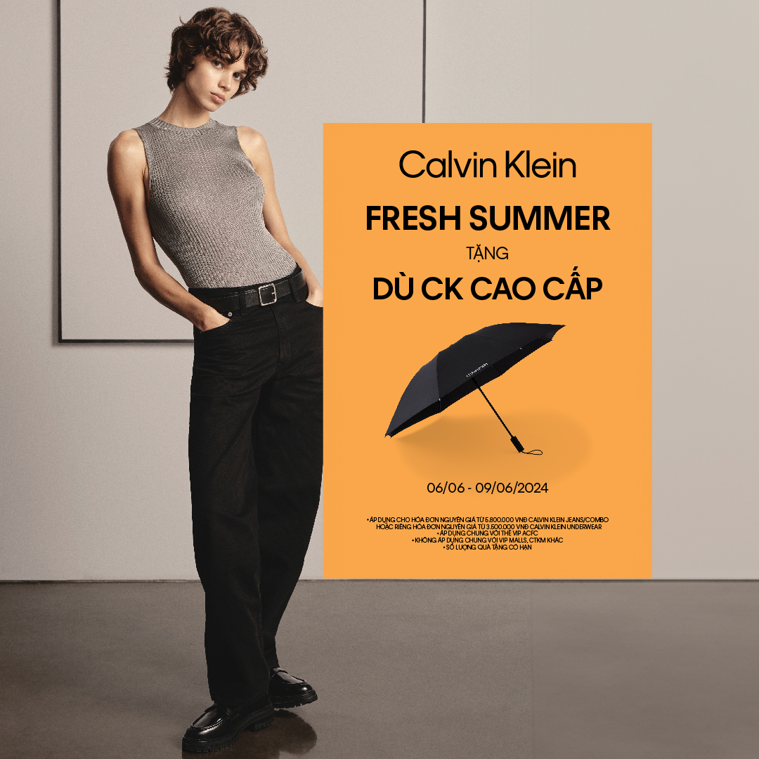 CALVIN KLEIN -  FRESH SUMMER TẶNG DÙ CK CAO CẤP