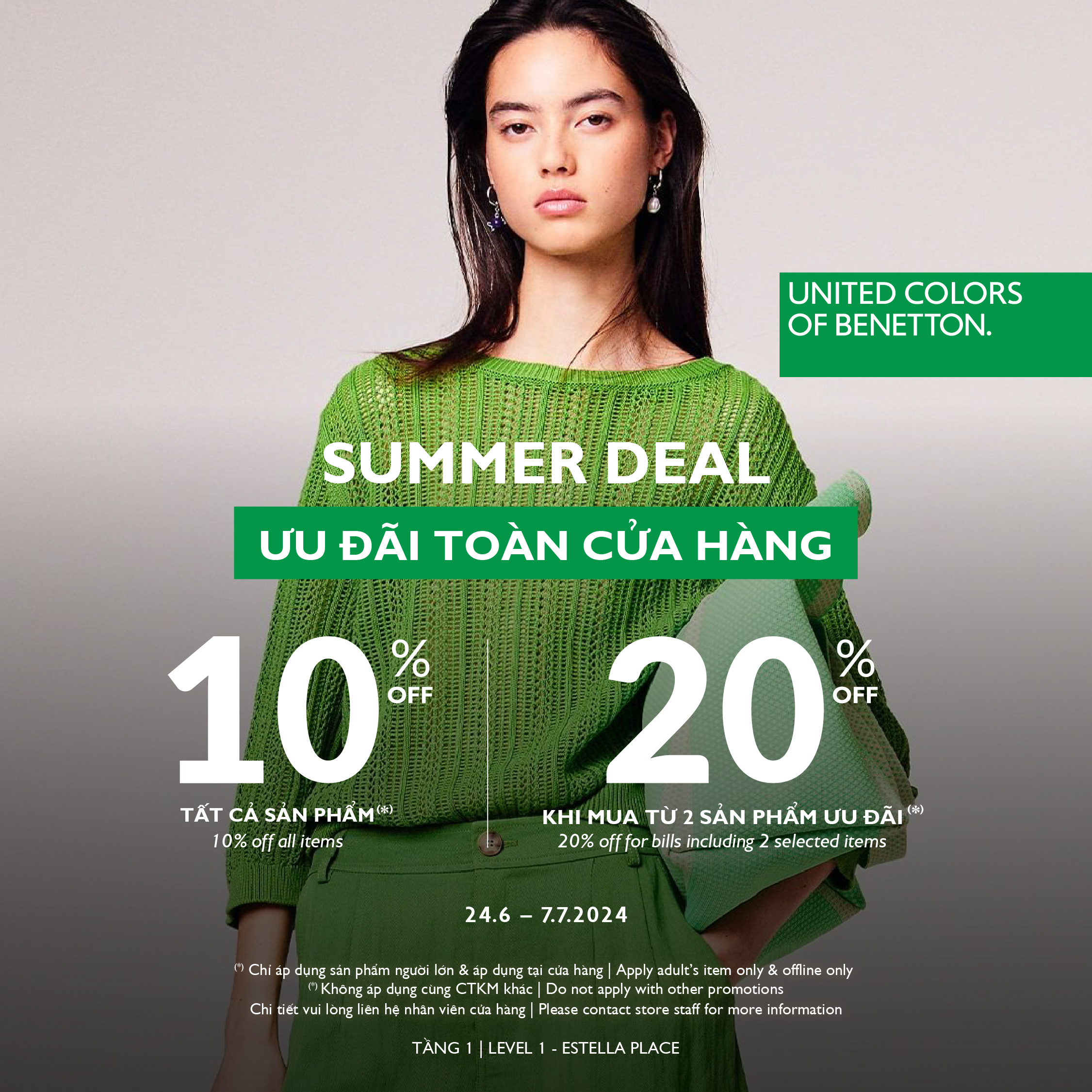 𝗨𝗡𝗜𝗧𝗘𝗗 𝗖𝗢𝗟𝗢𝗥𝗦 𝗢𝗙 𝗕𝗘𝗡𝗘𝗧𝗧𝗢𝗡 - SUMMER DEAL - SALE UP TO 20% ALL ITEMS