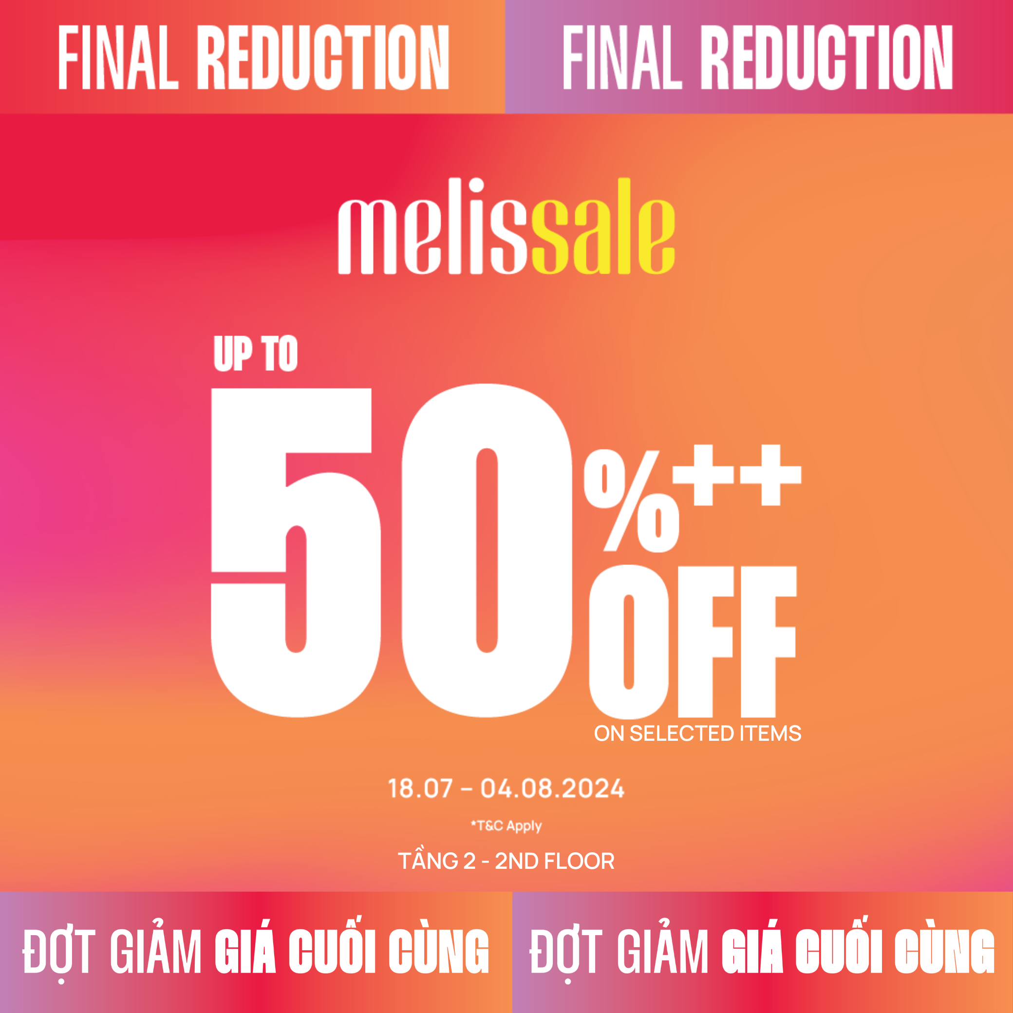 🔥 MELISSA SALE CHẠM ĐỈNH VỚI MỨC ƯU ĐÃI LÊN ĐẾN 50%++