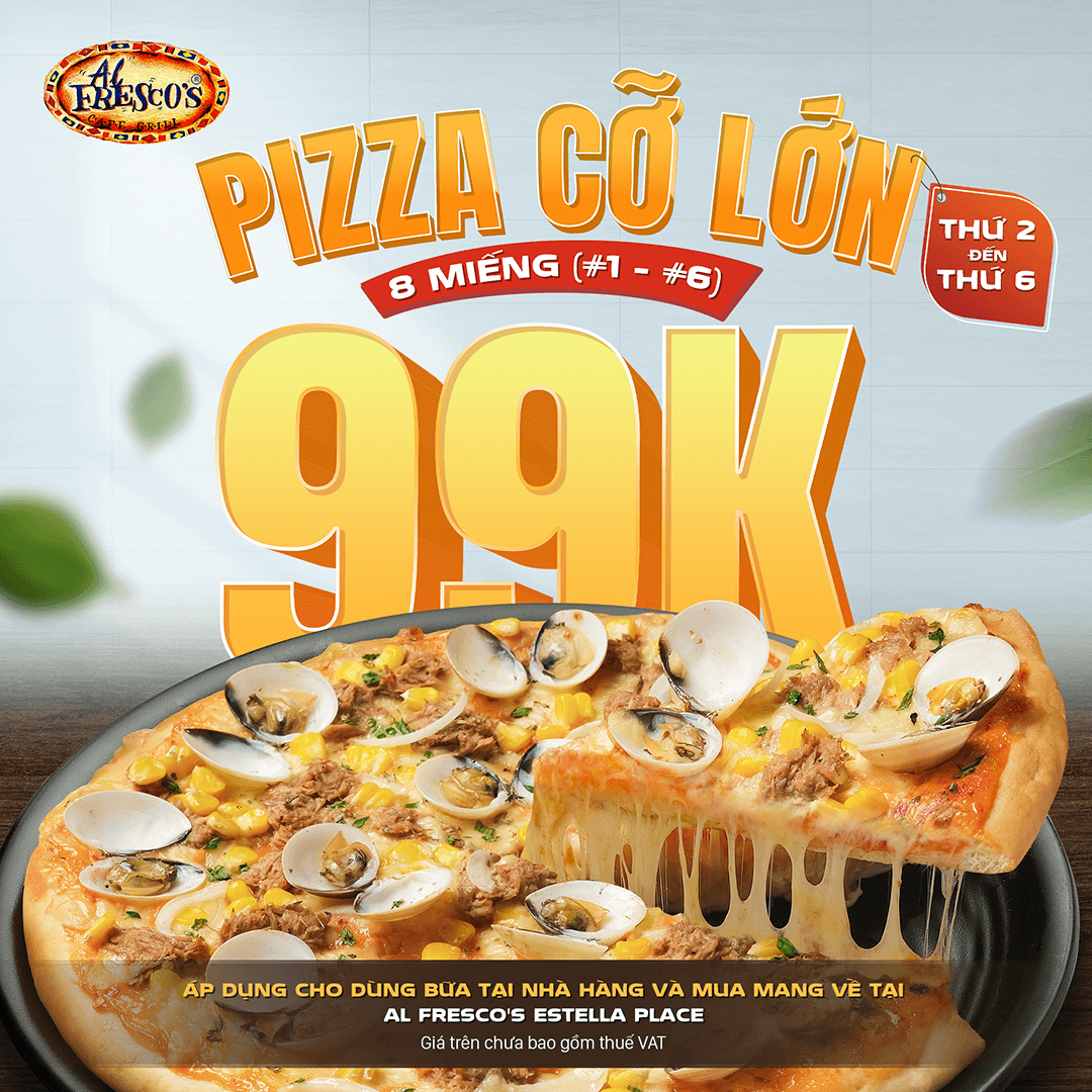 💥 ONLY 99K TO GET A LARGE PIZZA