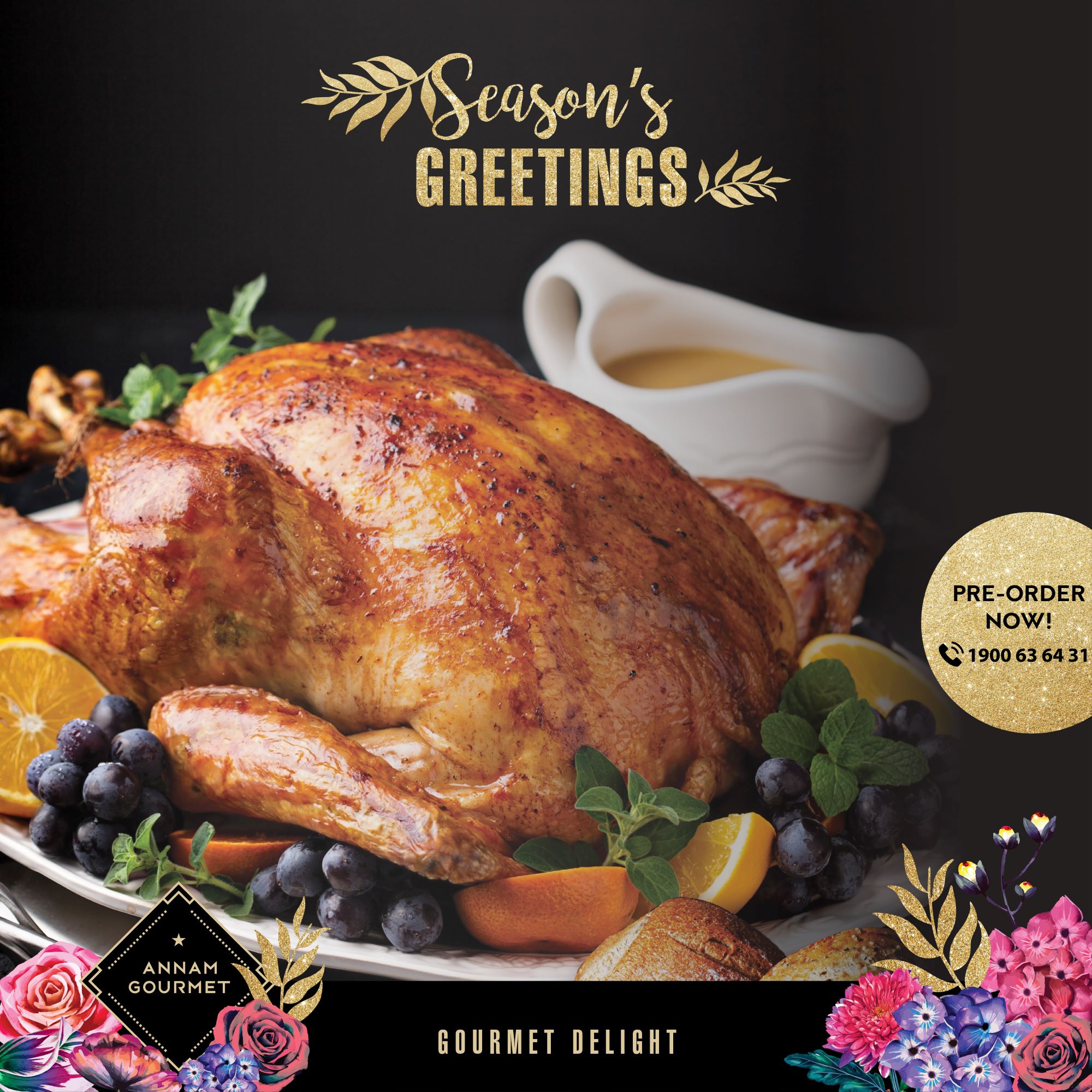 COZY HOLIDAY DINNER WITH STUFFED ROAST TURKEY WITH CHESTNUT SAUCE FROM ANNAM GOURMET!