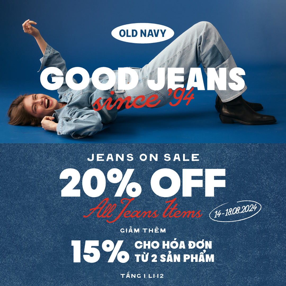 𝗝𝗘𝗔𝗡𝗦 𝗢𝗡 𝗦𝗔𝗟𝗘 - 20% OFF FOR DENIM ITEMS AT OLD NAVY