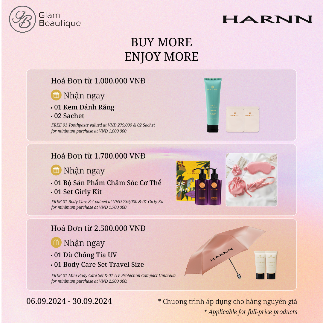 BUY MORE ENJOY MORE CÙNG HARNN VIỆT NAM x GLAM BEAUTIQUE