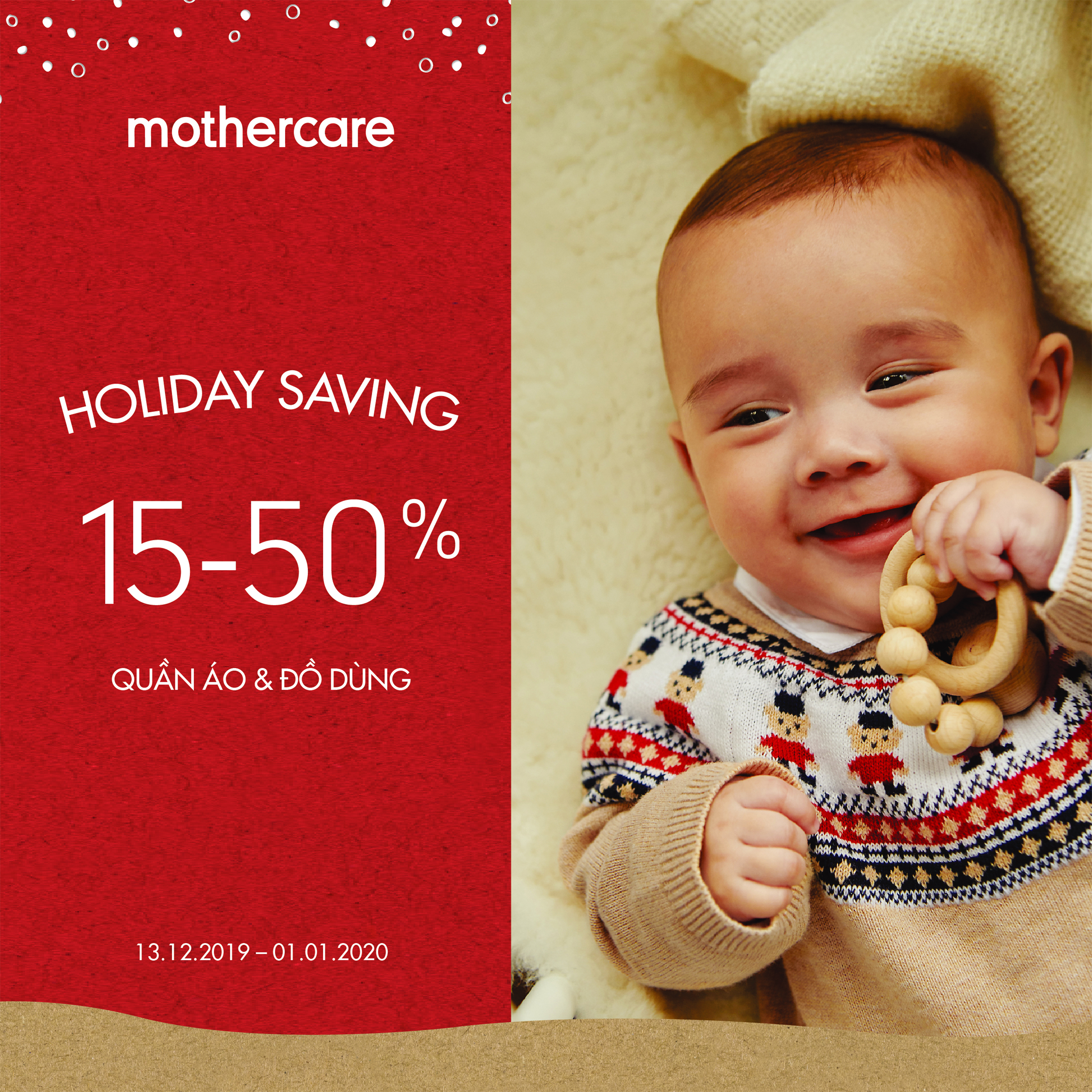 MOTHERCARE - MERRY CHRISTMAS & HAPPY NEW YEAR WITH HOLIDAY SAVING
