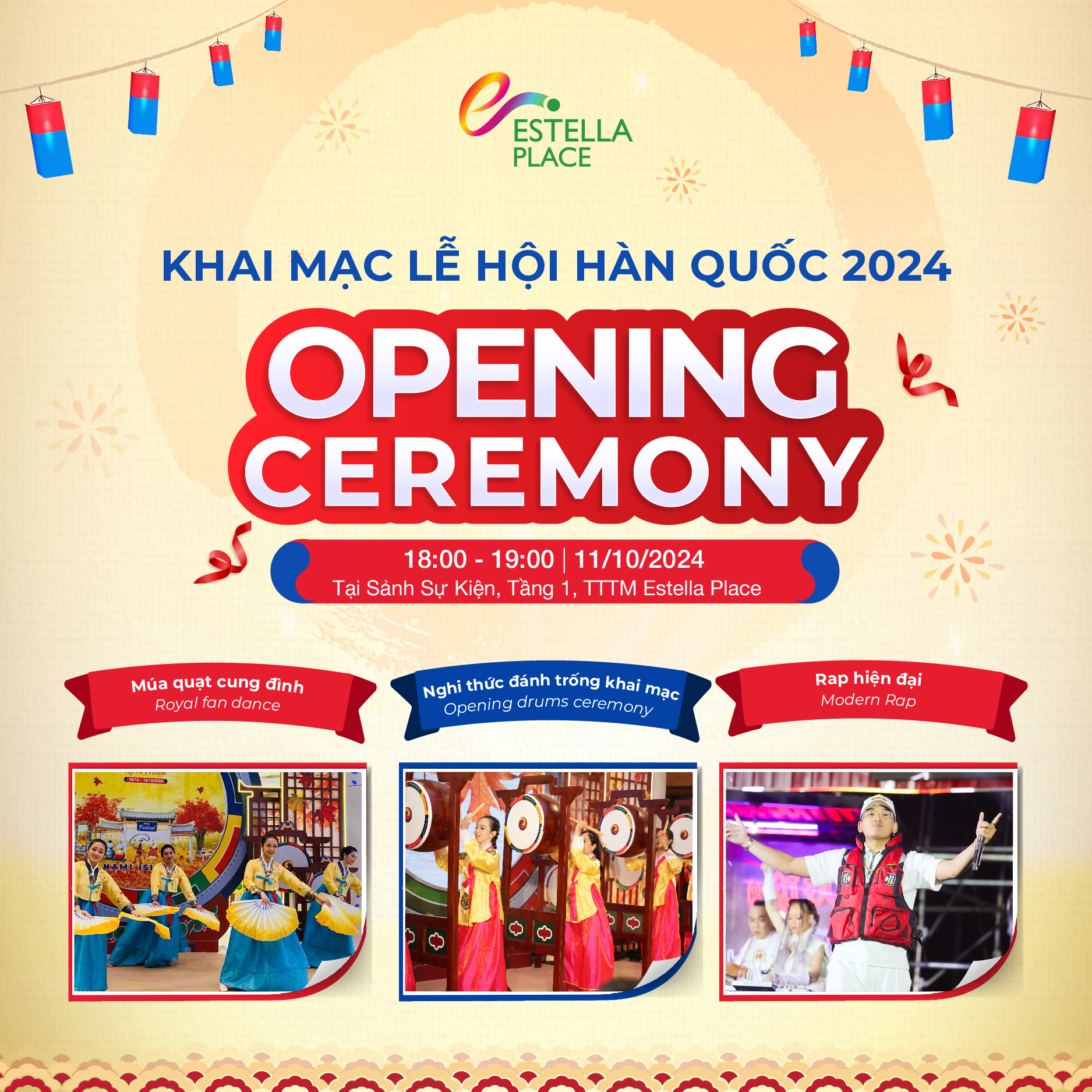 🎉KHAI MẠC LỄ HỘI HÀN QUỐC 2024🎉TTTM ESTELLA PLACE