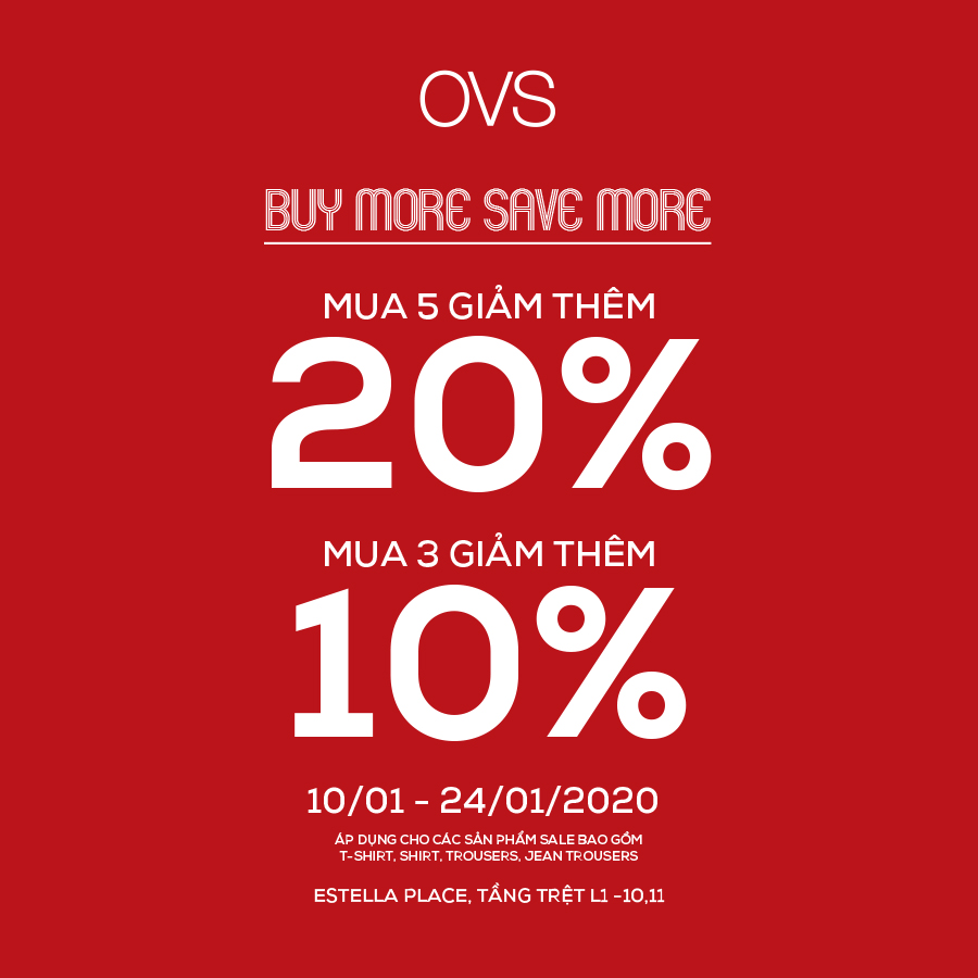 ⚡BUY MORE SAVE MORE - ENJOY YOUR SPECIAL OFFER AT OVS⚡