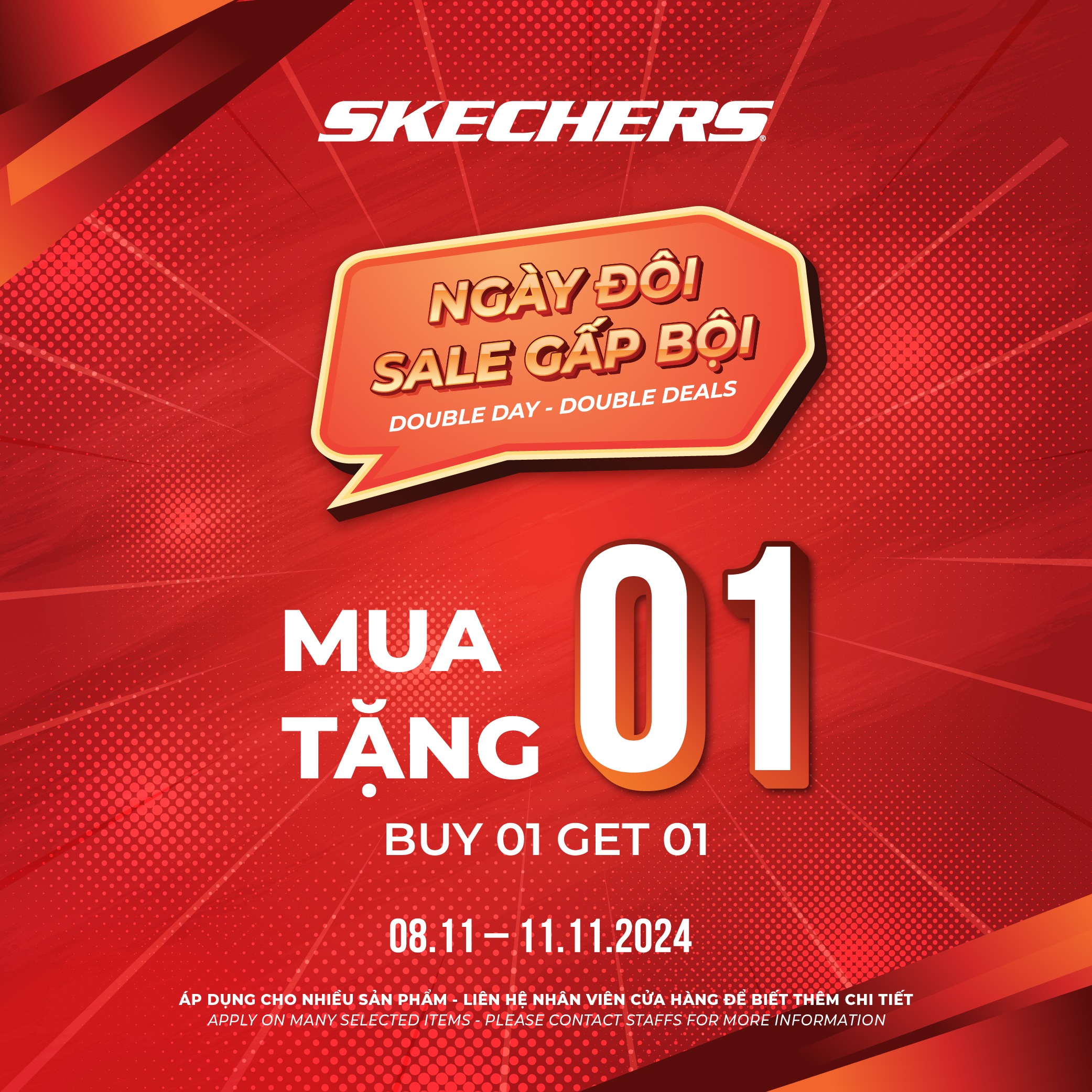 🎉SKECHERS DOUBLE DAY - NGÀY ĐÔI SALE GẤP BỘI​