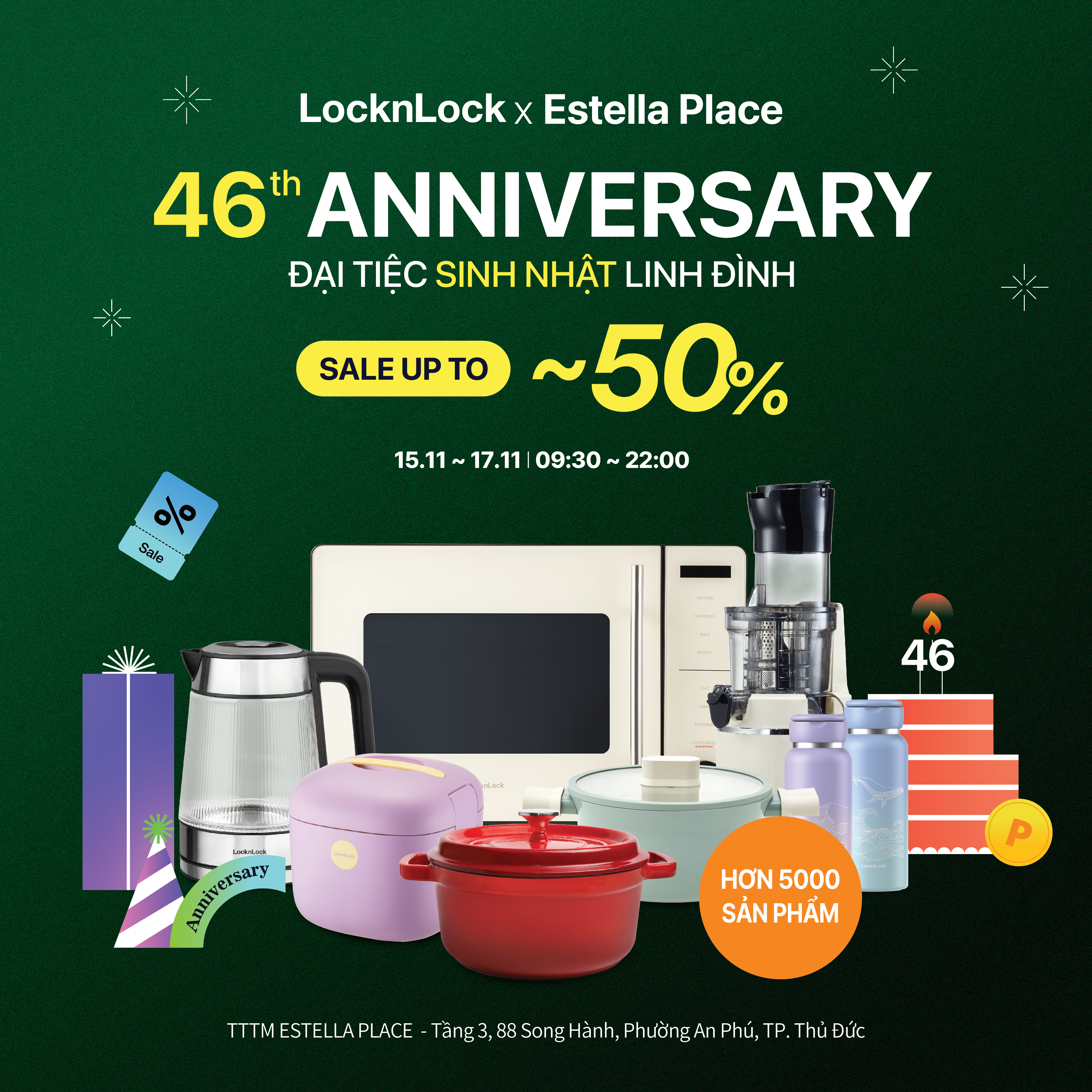 [Khuyến Mãi] 💥LocknLock x Estella Place - BIG SALE CỰC CHÁY, SĂN DEAL LIỀN TAY💥