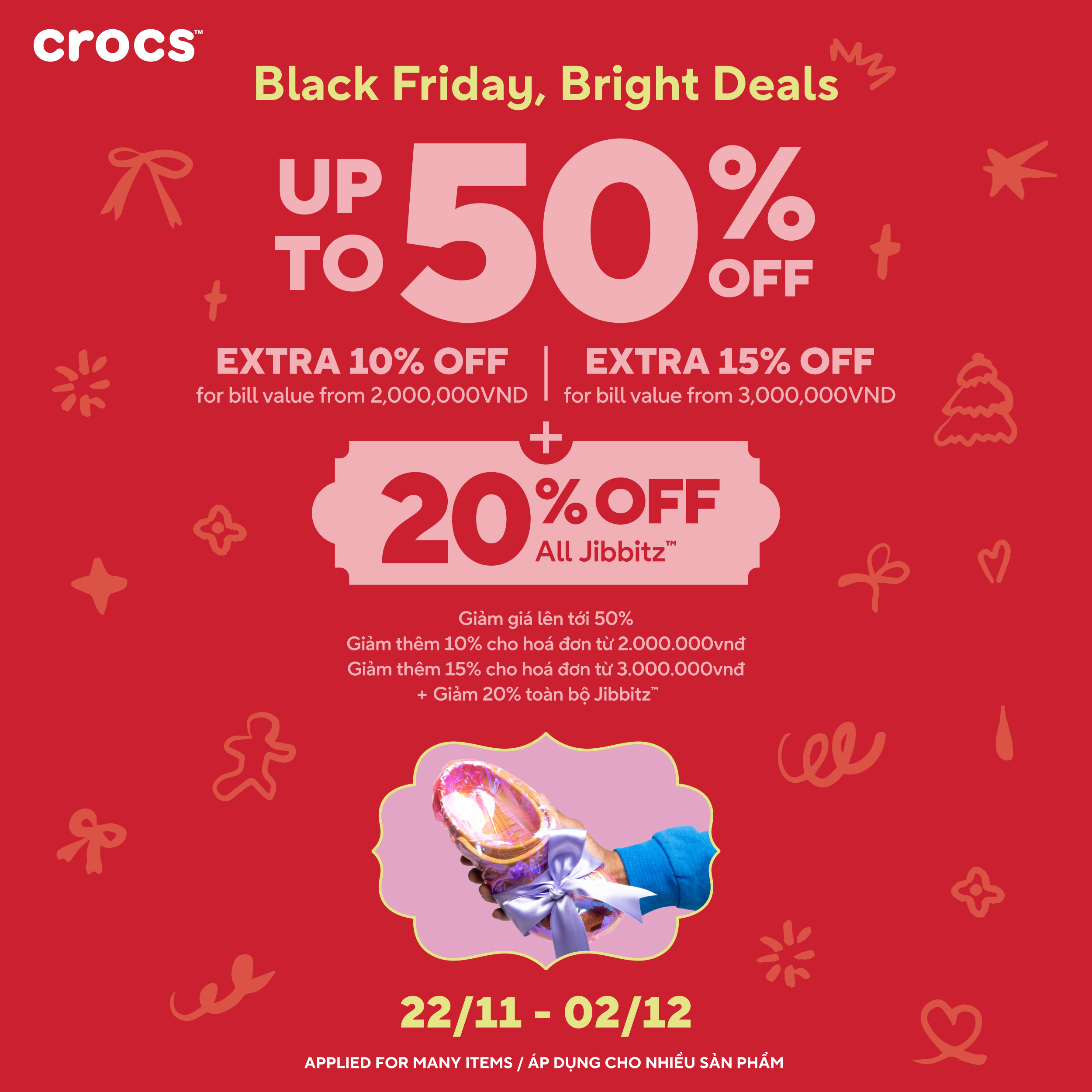 BLACK FRIDAY, CROCS GIVES YOU THE BRIGHTEST DEAL! 🔥🔥🔥