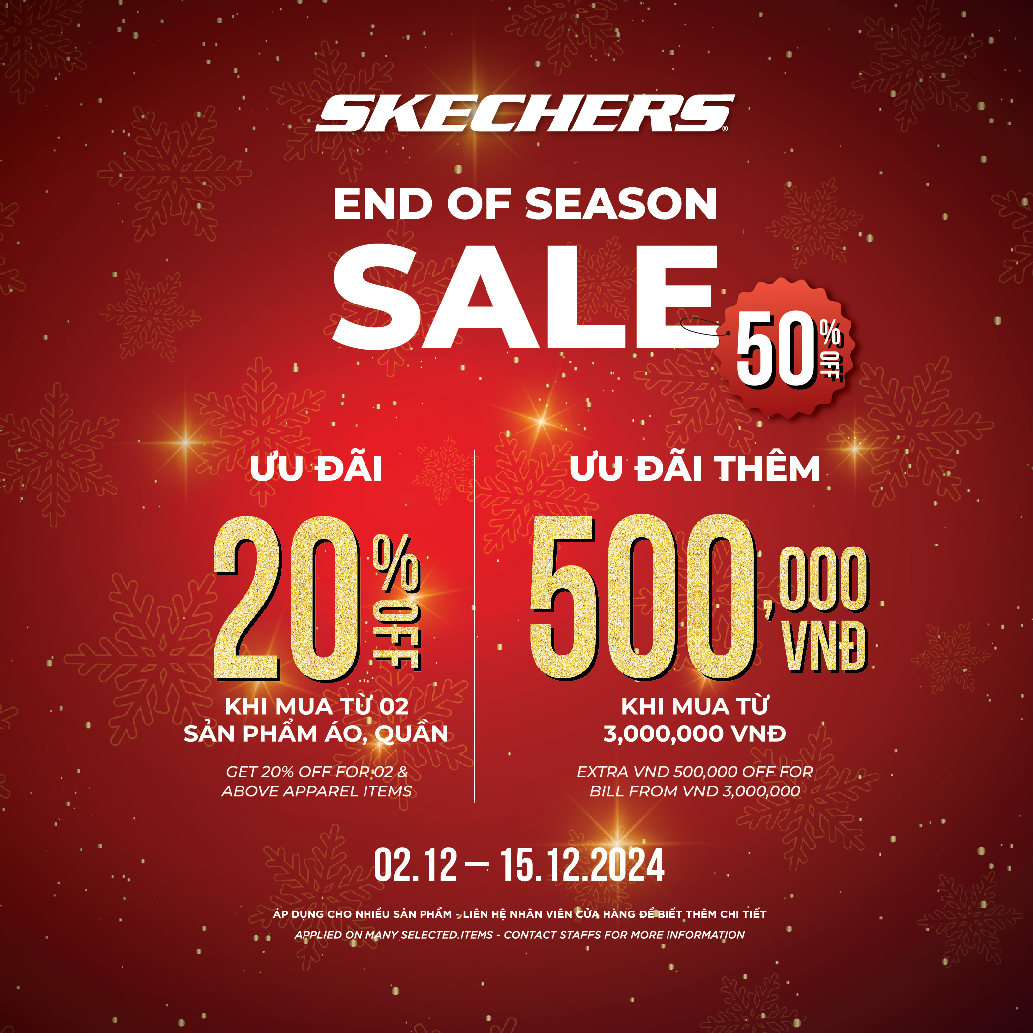 ✨SIÊU ƯU ĐÃI CUỐI NĂM ĐẾN TỪ SKECHERS – LÊN ĐẾN 50%✨